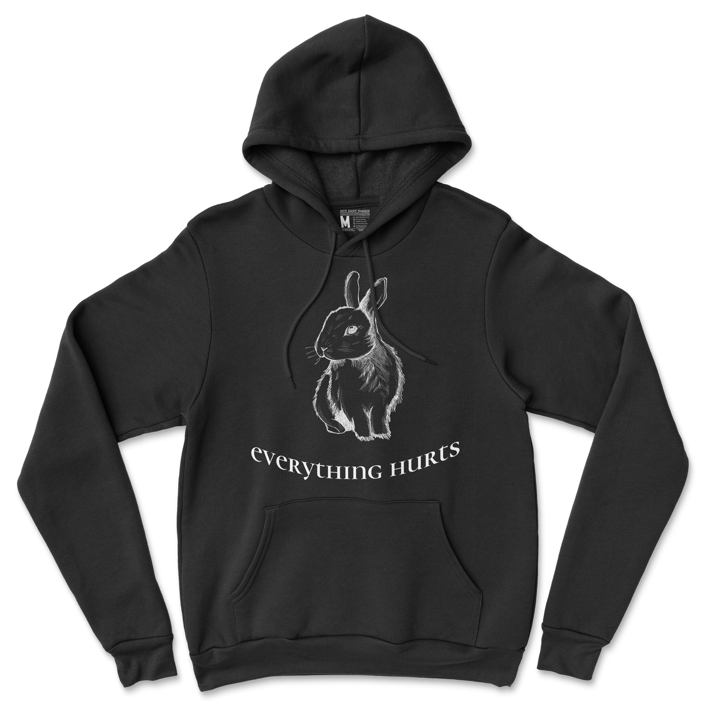 Gildan SoftStyle Hoodie Everything Hurts in Back