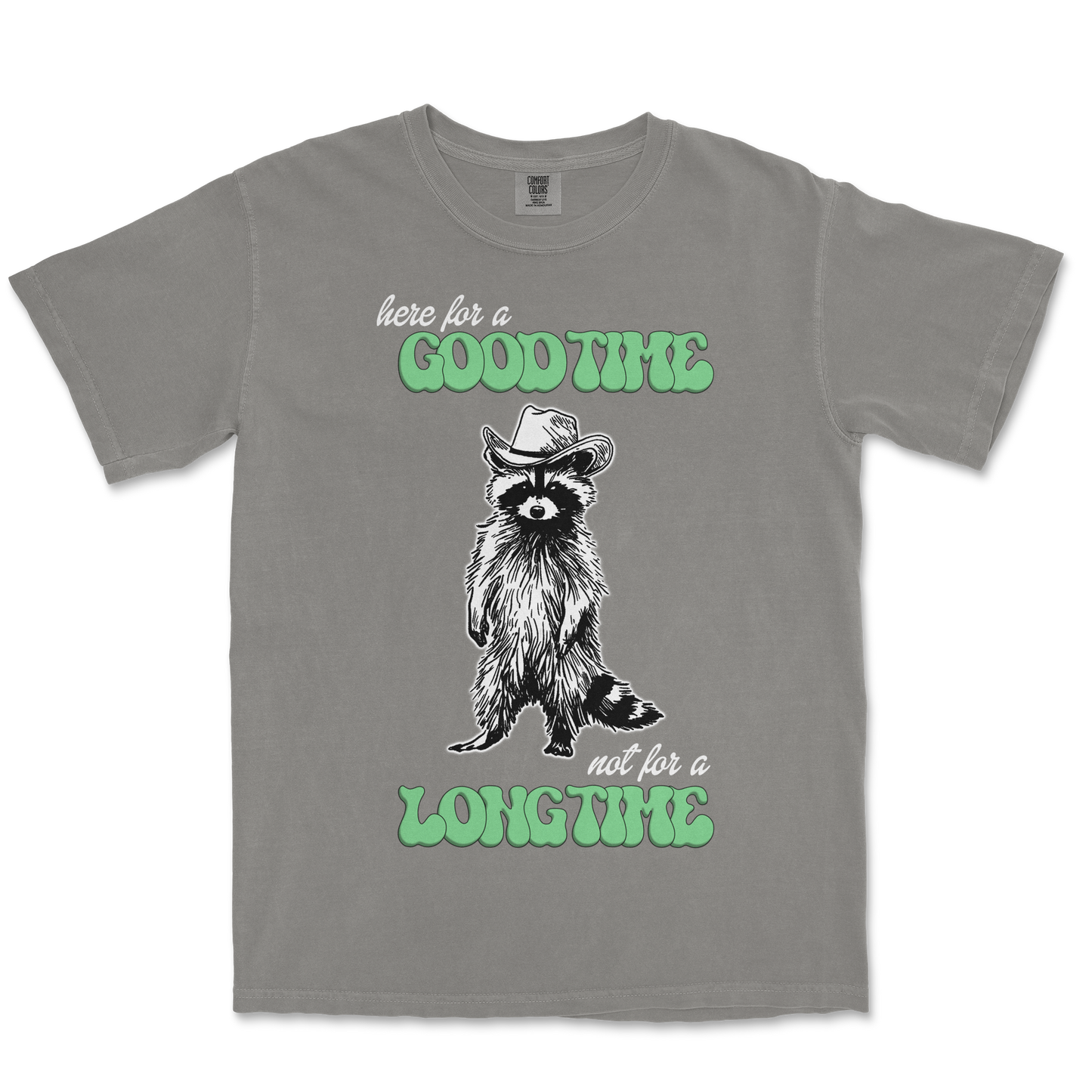 Comfort Colors T-Shirt Here For A Good Time in Grey