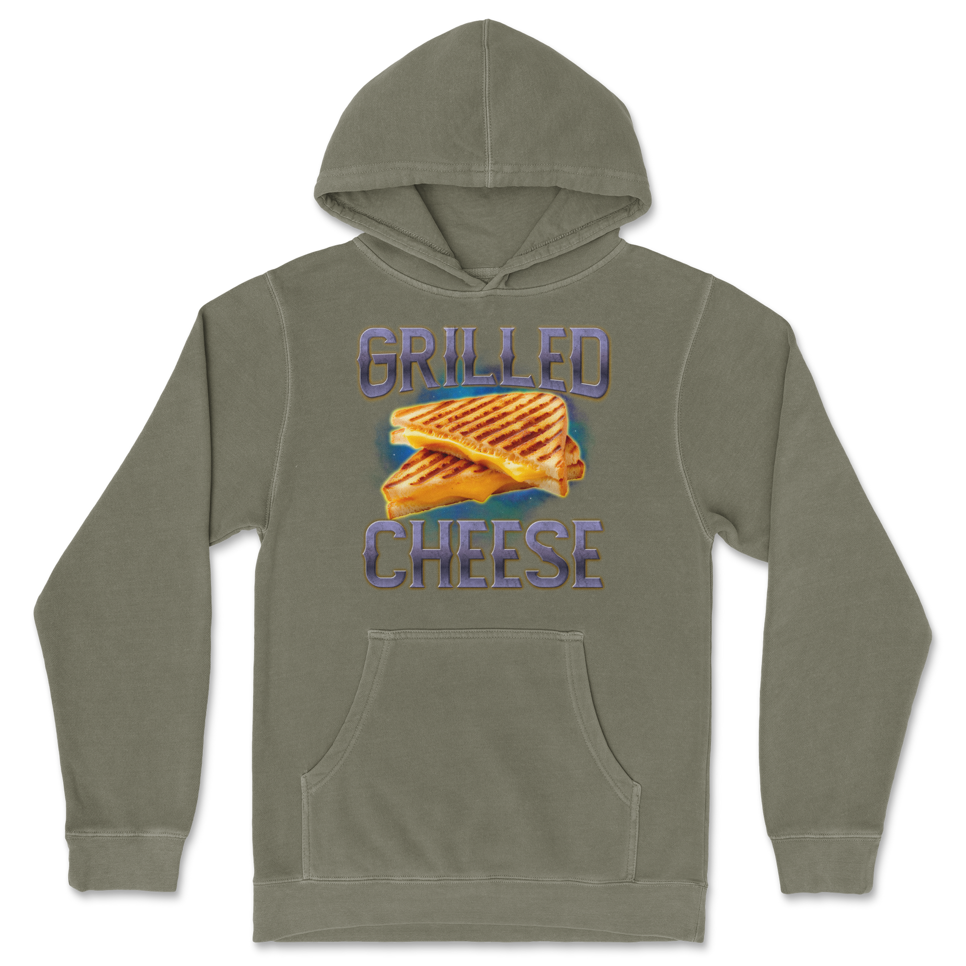 Independent Clothing Co. Hoodie Grilled Cheese  in Olive