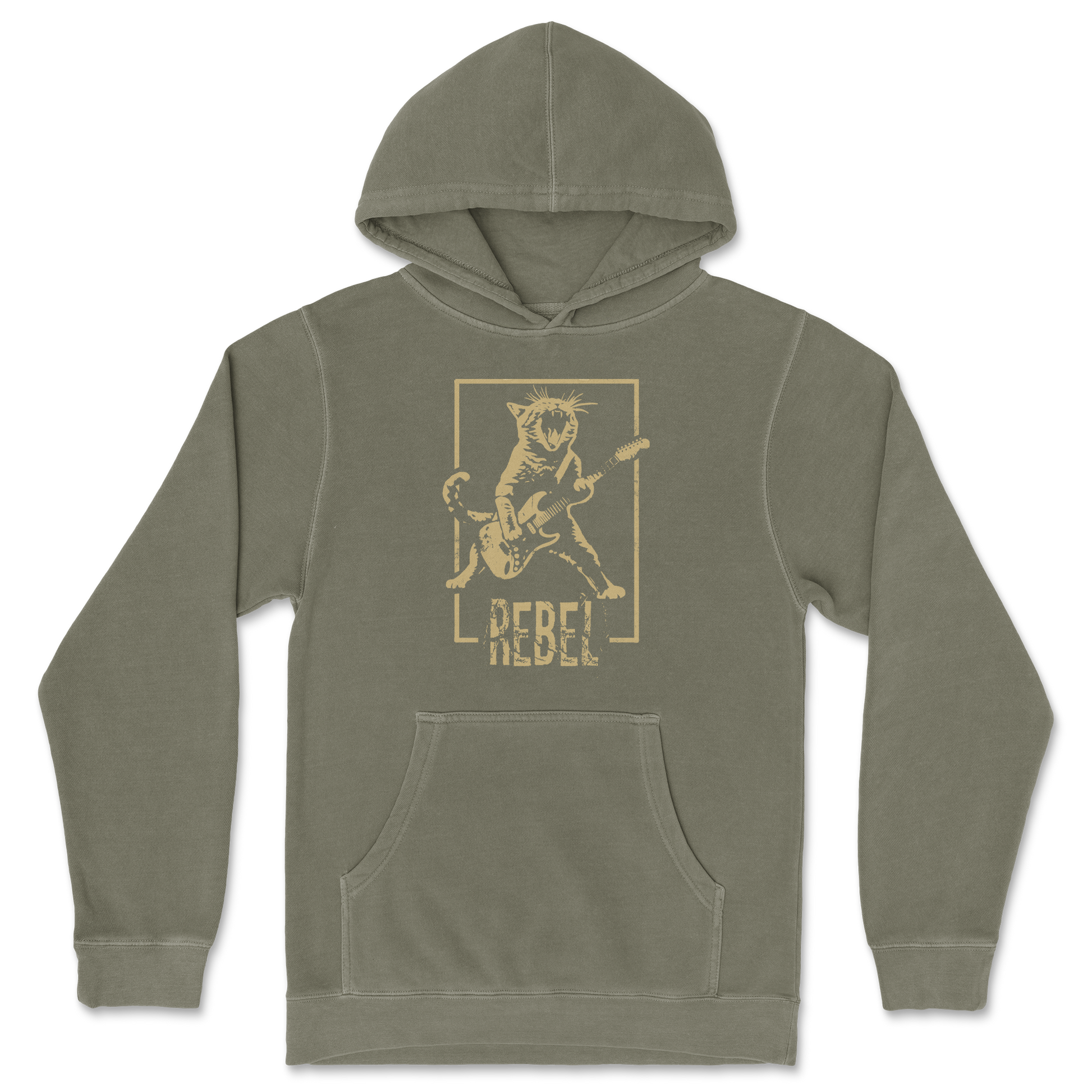 Independent Clothing Co. Hoodie Rebel Kitty in Olive