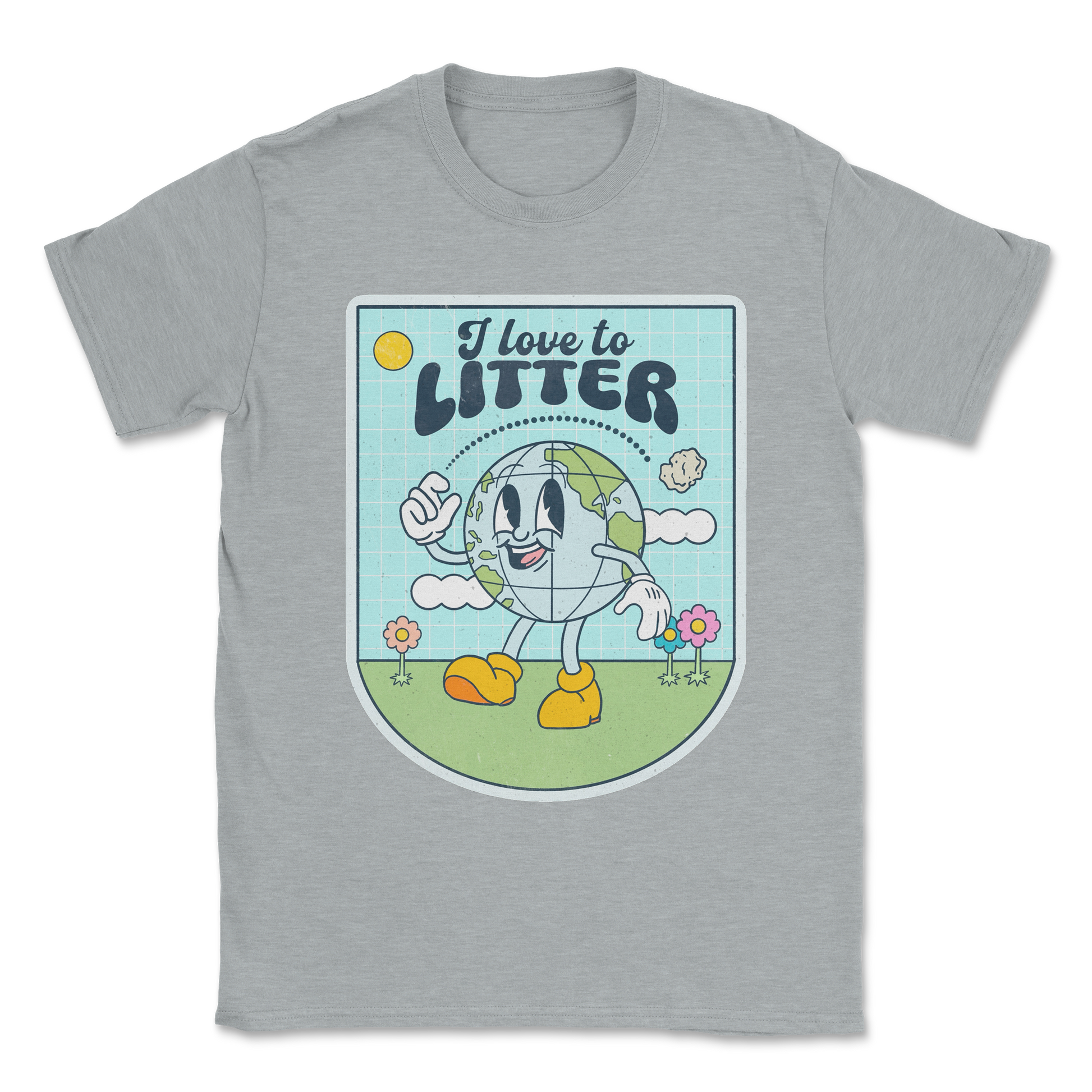 Heavy Blend T-Shirt Earth Day in Sports Grey