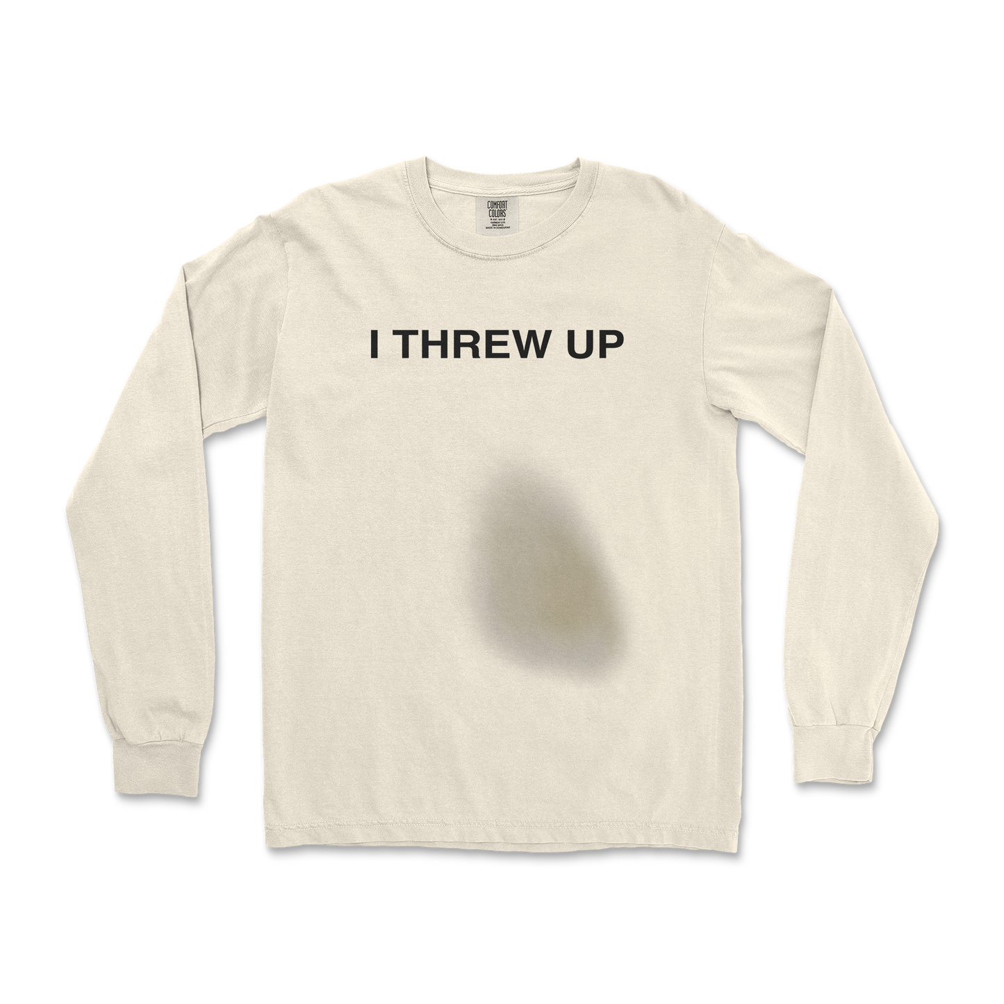 Comfort Colors Long Sleeve Mom I Threw Up in Ivory