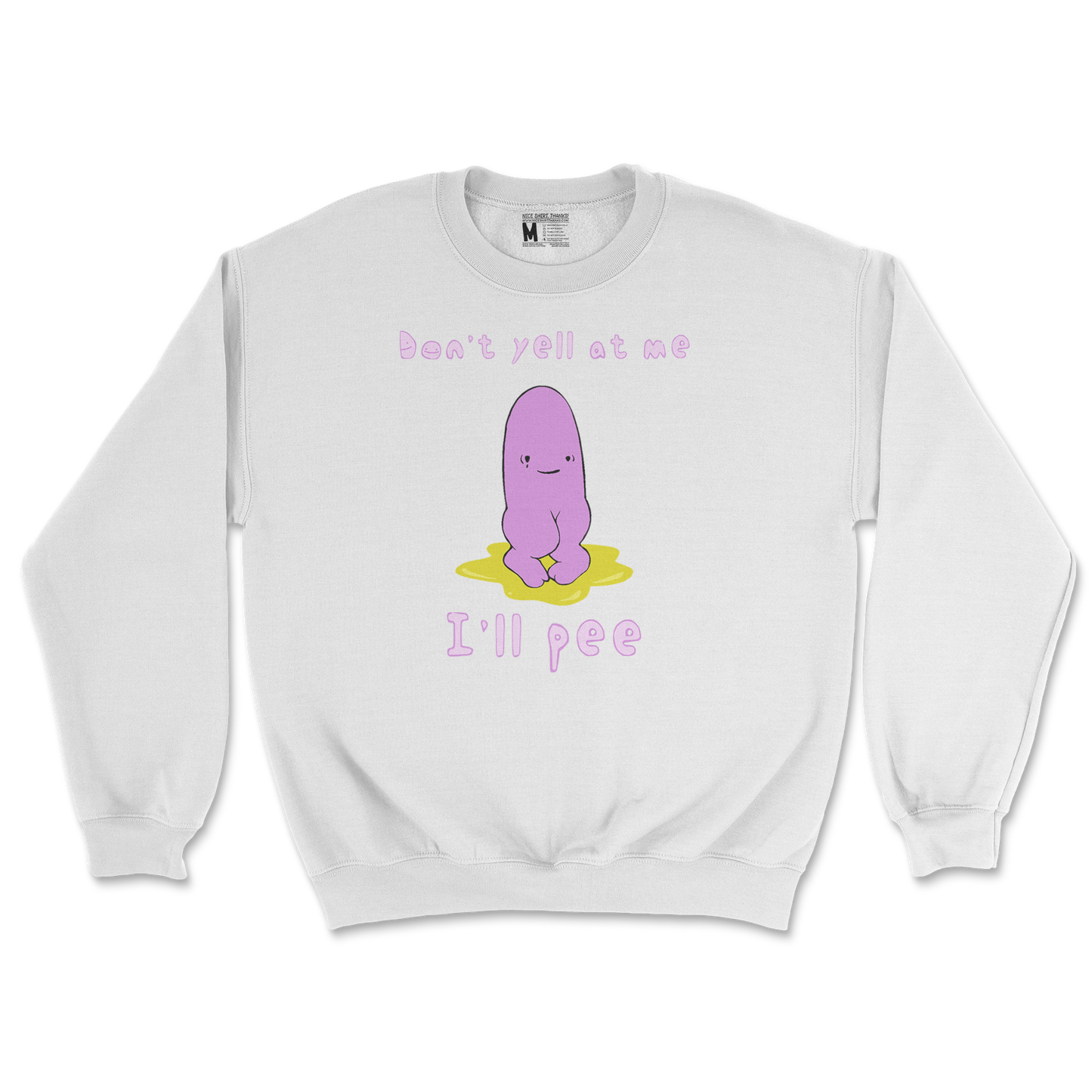 Gildan SoftStyle Crew Neck Dont Yell 2 in White