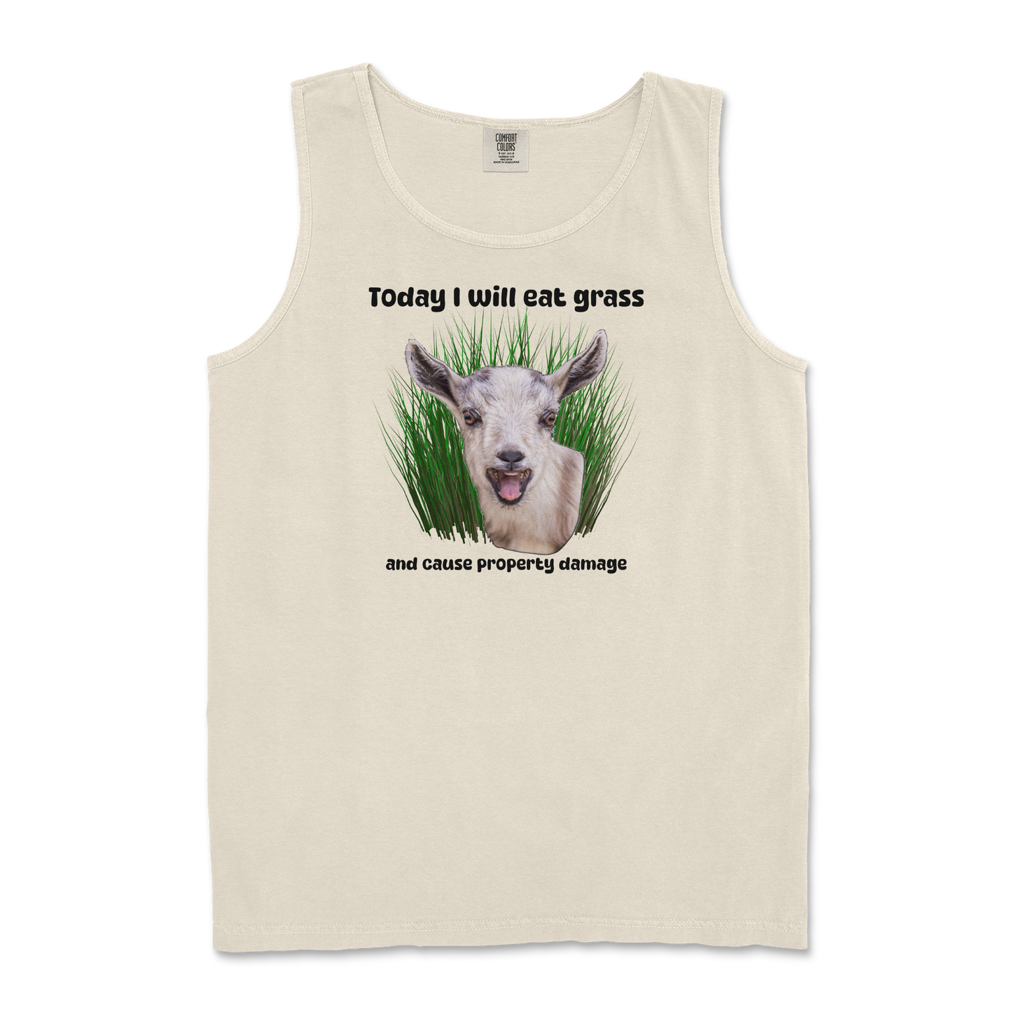 Comfort Colors Tank Top Crazy Goat in Ivory