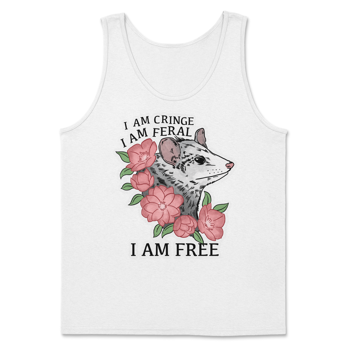 The Nice Shirt Tank Top I Am Cringe in White