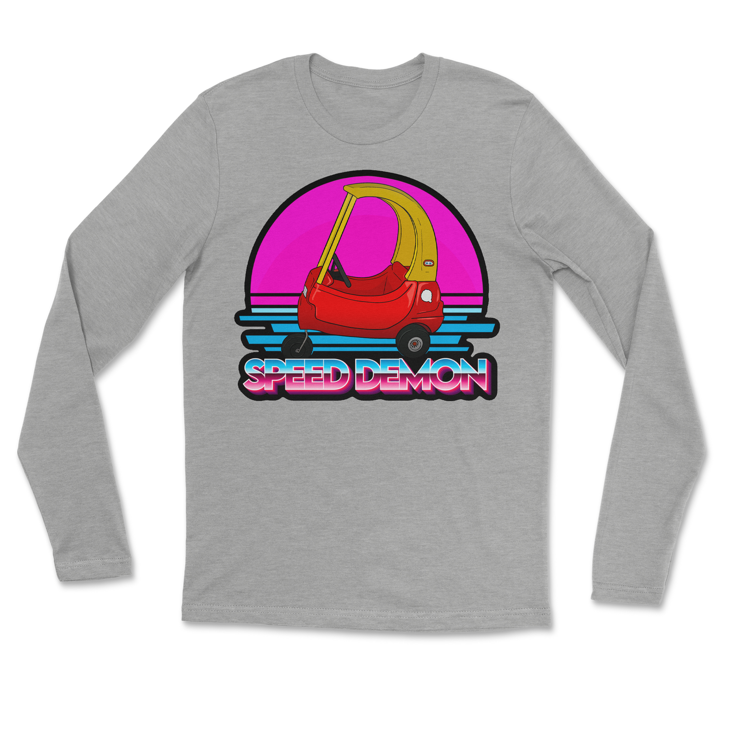 The Nice Shirt Long Sleeve Speed Demon  in Heather-Gray