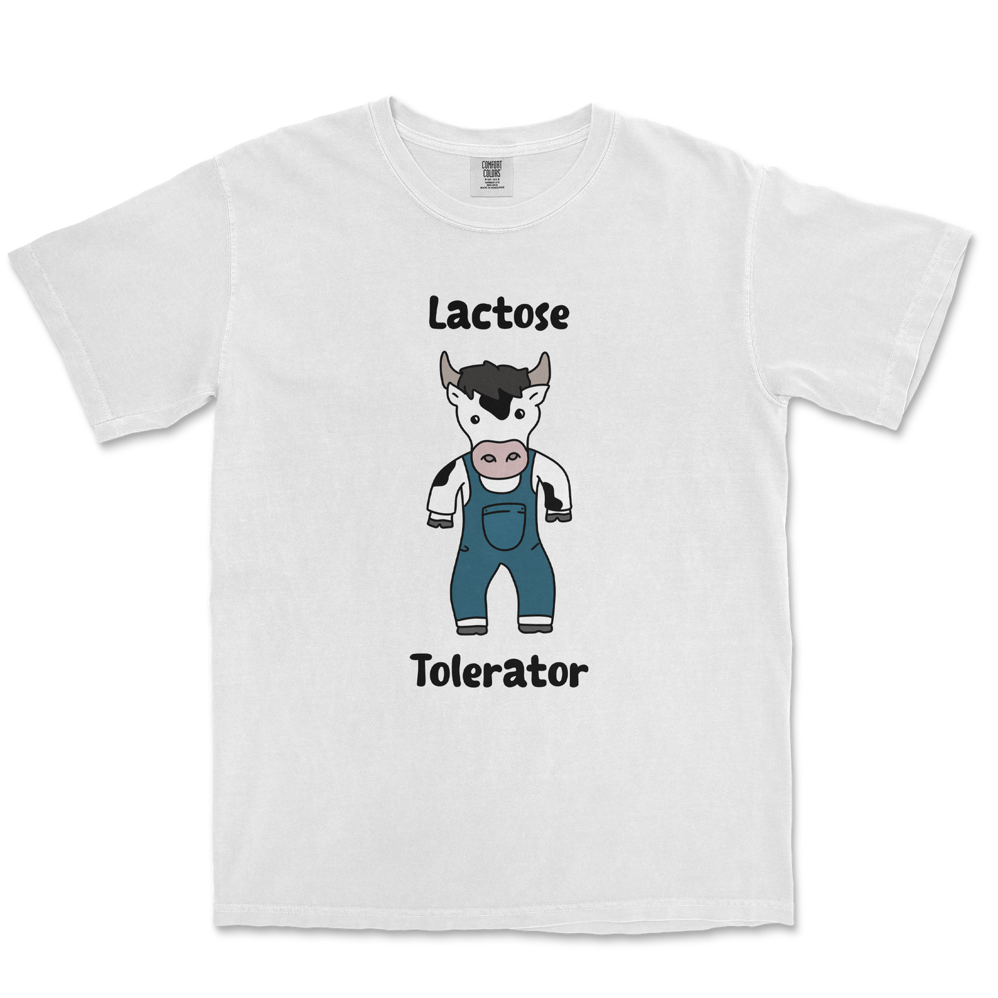 Comfort Colors T-Shirt Lactose Tolerator in White