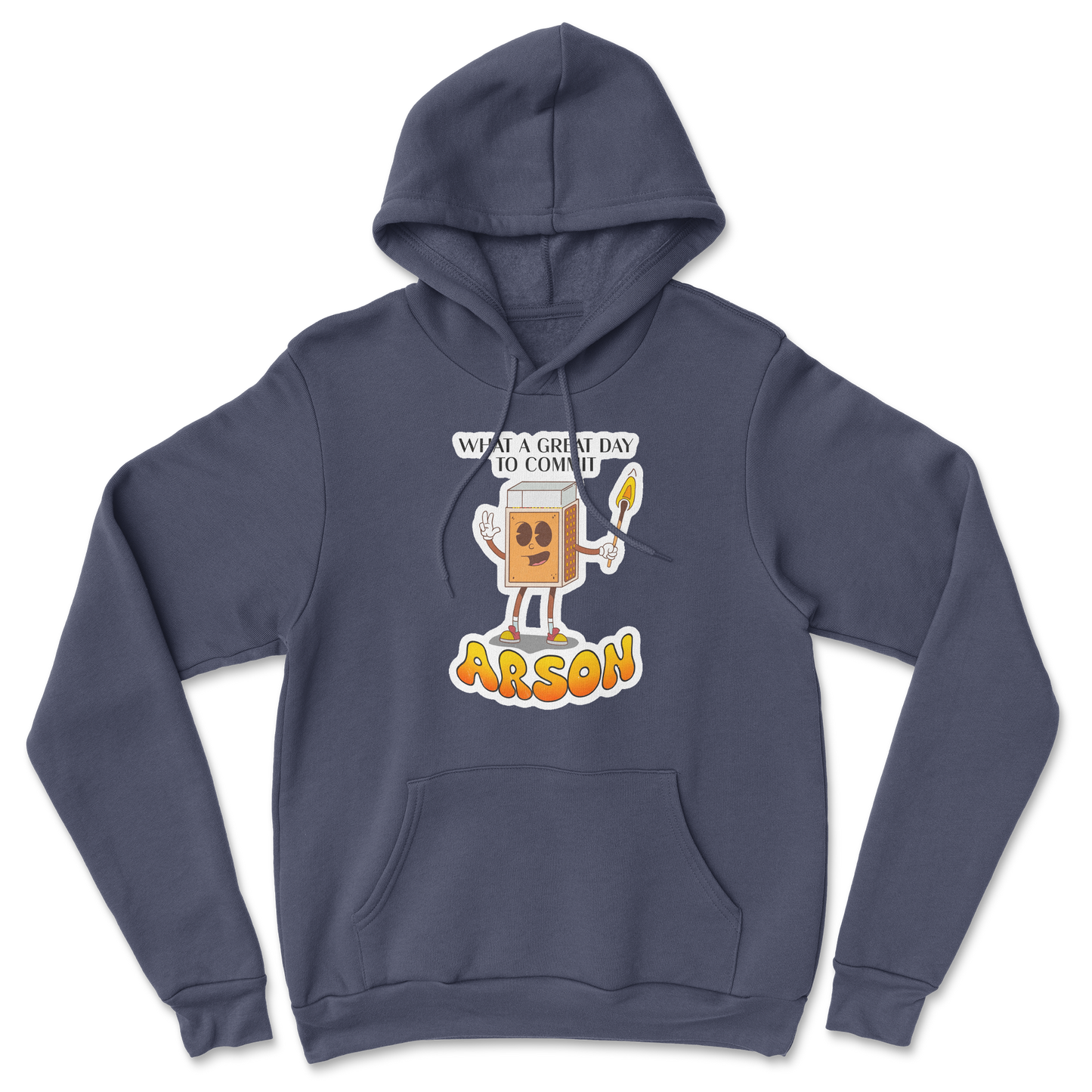 Heavy Blend Hoodie Commit Arson in Navy