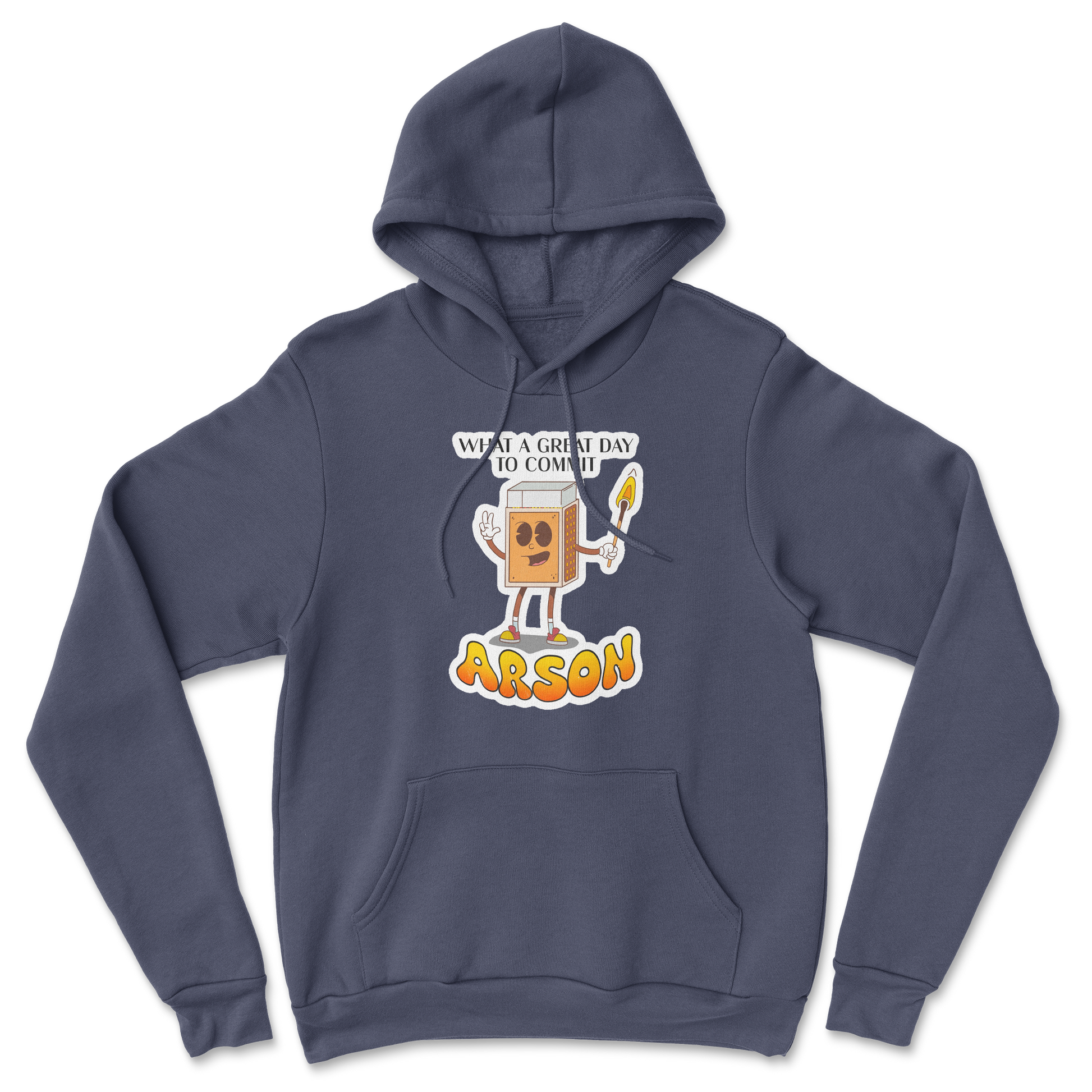 Heavy Blend Hoodie Commit Arson in Navy