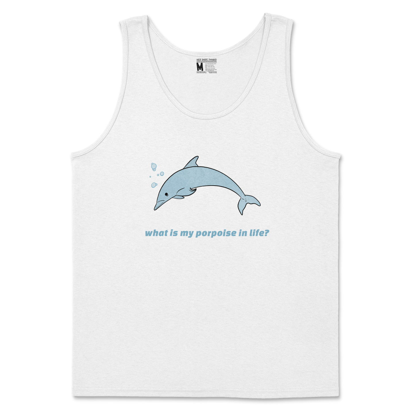 Gildan SoftStyle Tank Top Porpoise in White