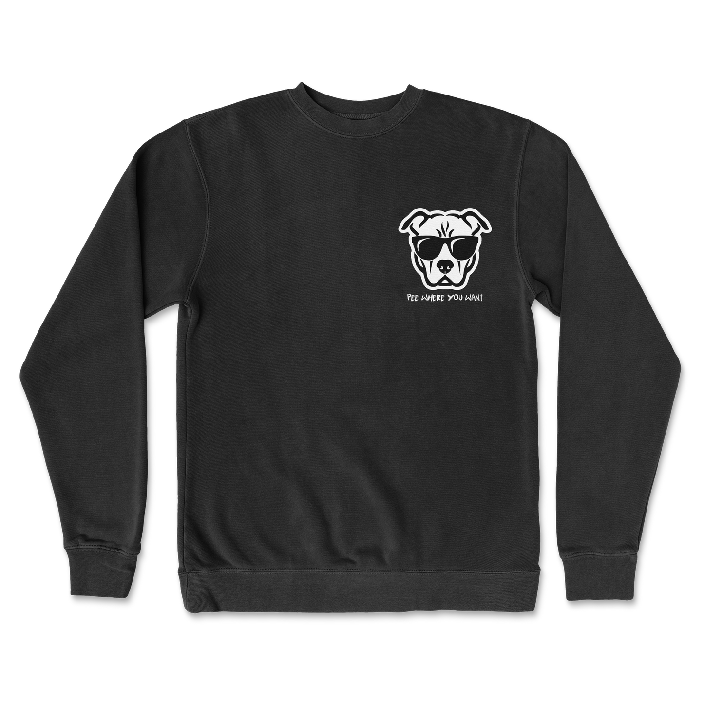 Independent Clothing Co. Crew Neck Pee Where You Want in Black