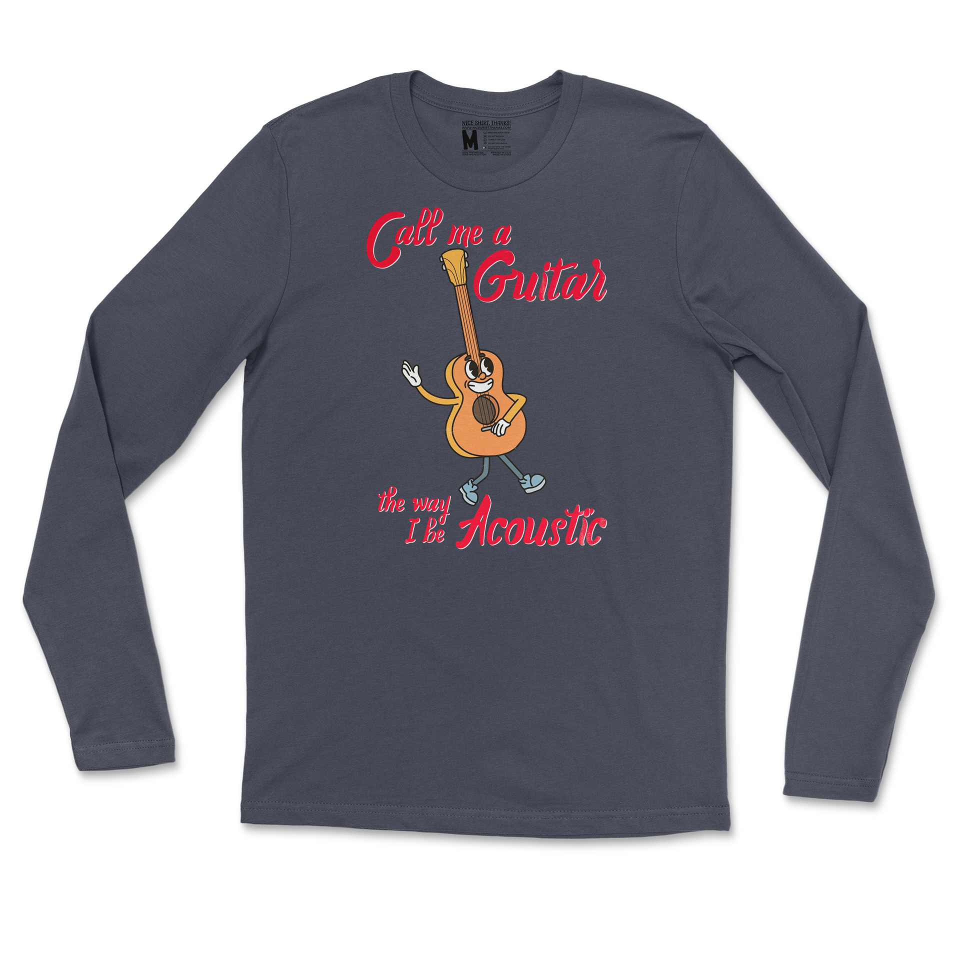 Gildan SoftStyle Long Sleeve I Do Be Acoustic  in Navy