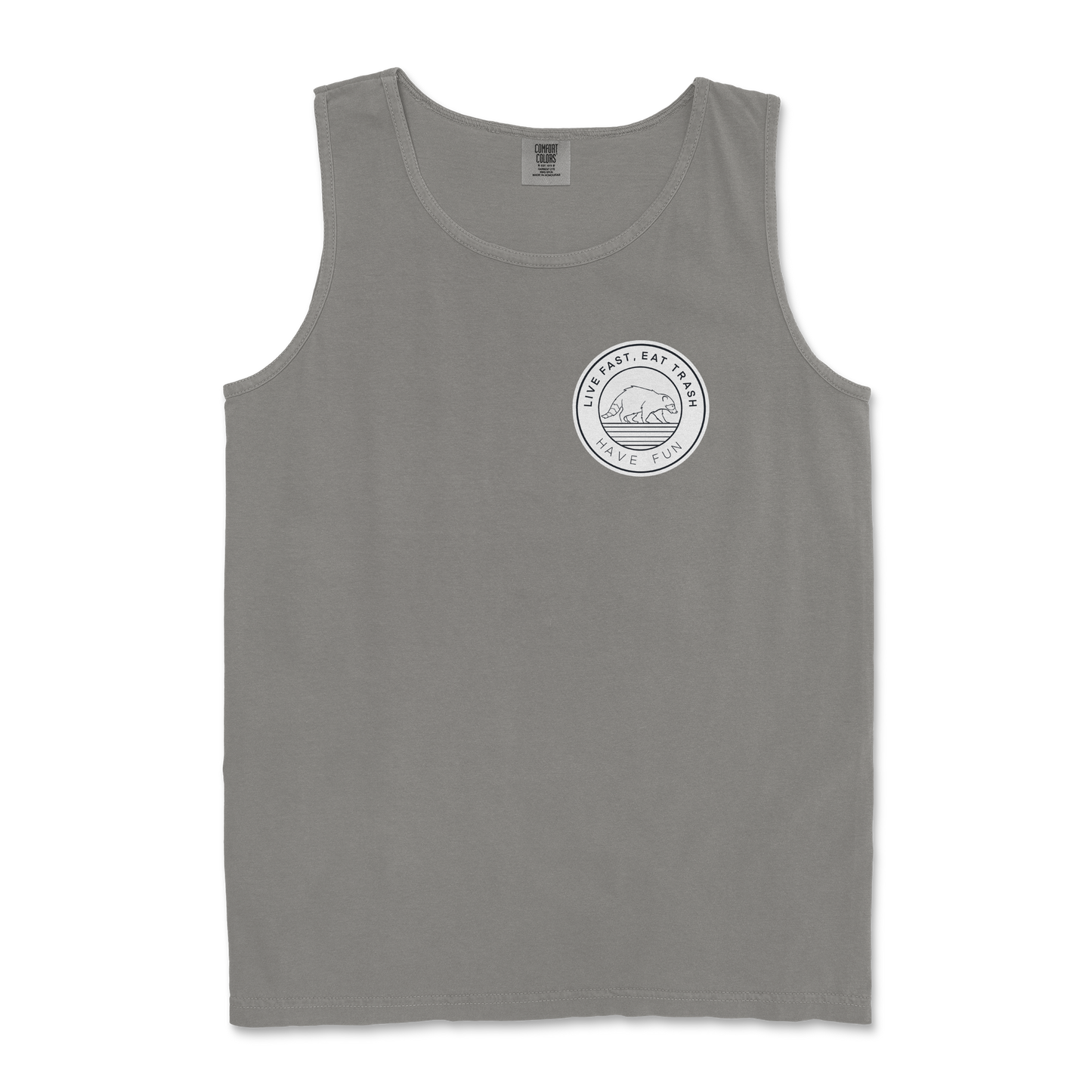 Comfort Colors Tank Top Raccoon Logo  in Grey