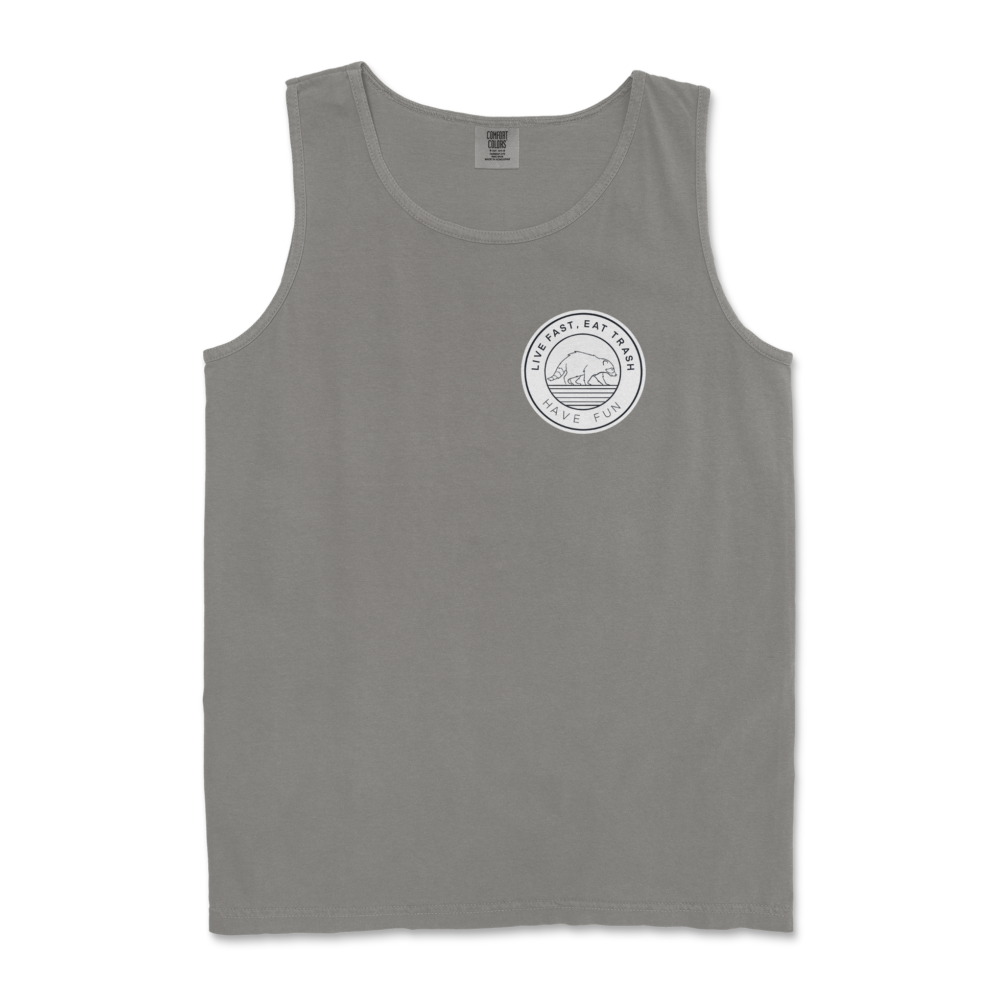 Comfort Colors Tank Top Raccoon Logo  in Grey