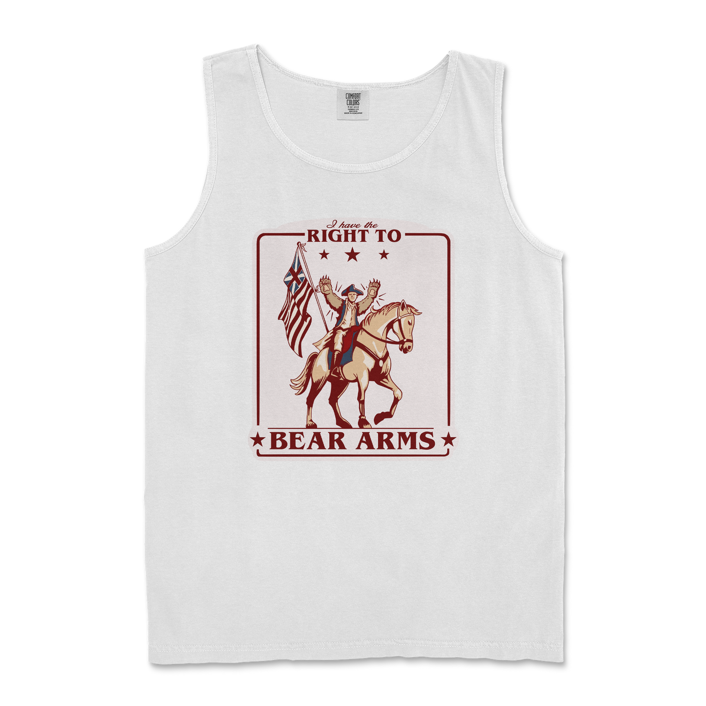Comfort Colors Tank Top Right to Bear Arms in White
