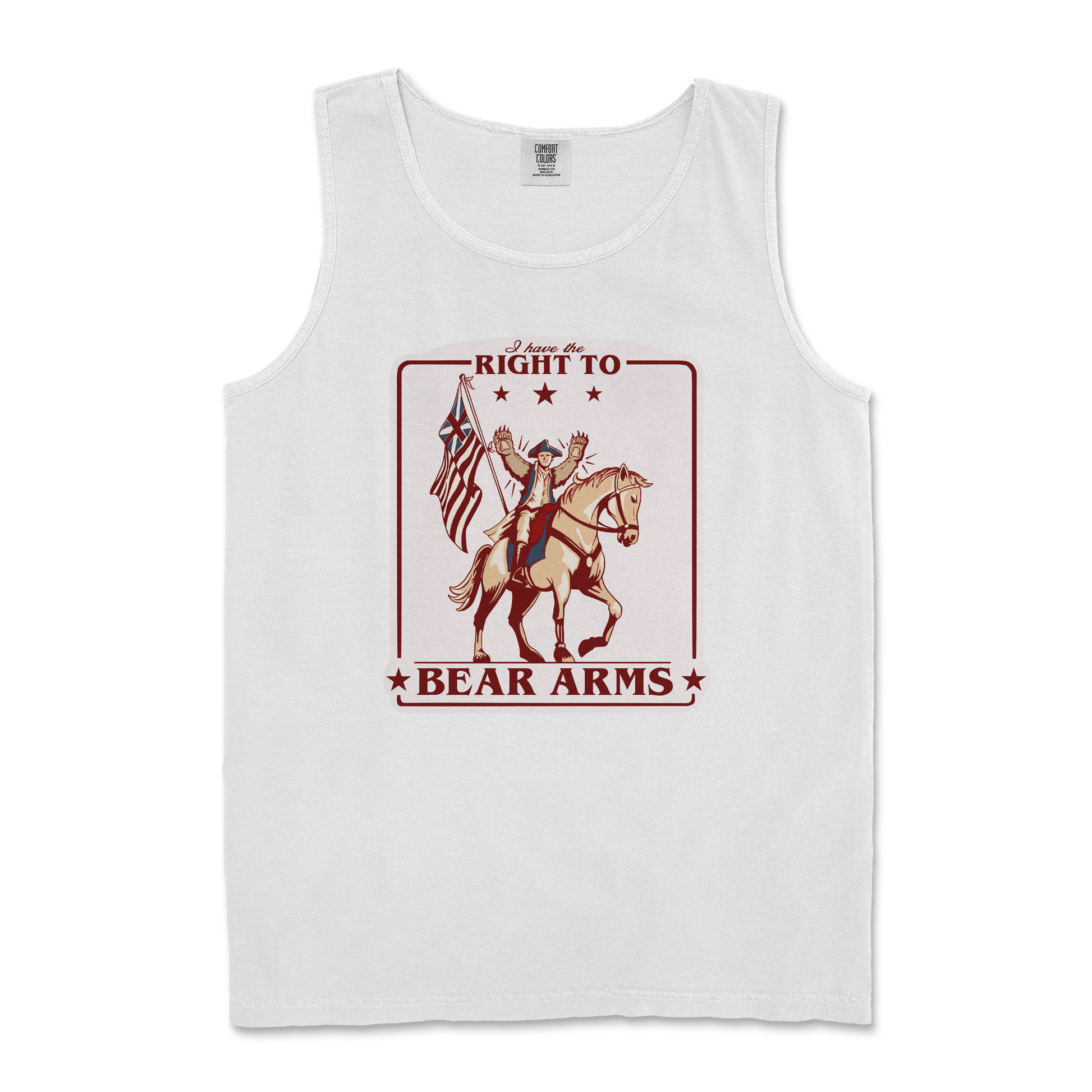 Comfort Colors Tank Top Right to Bear Arms in White