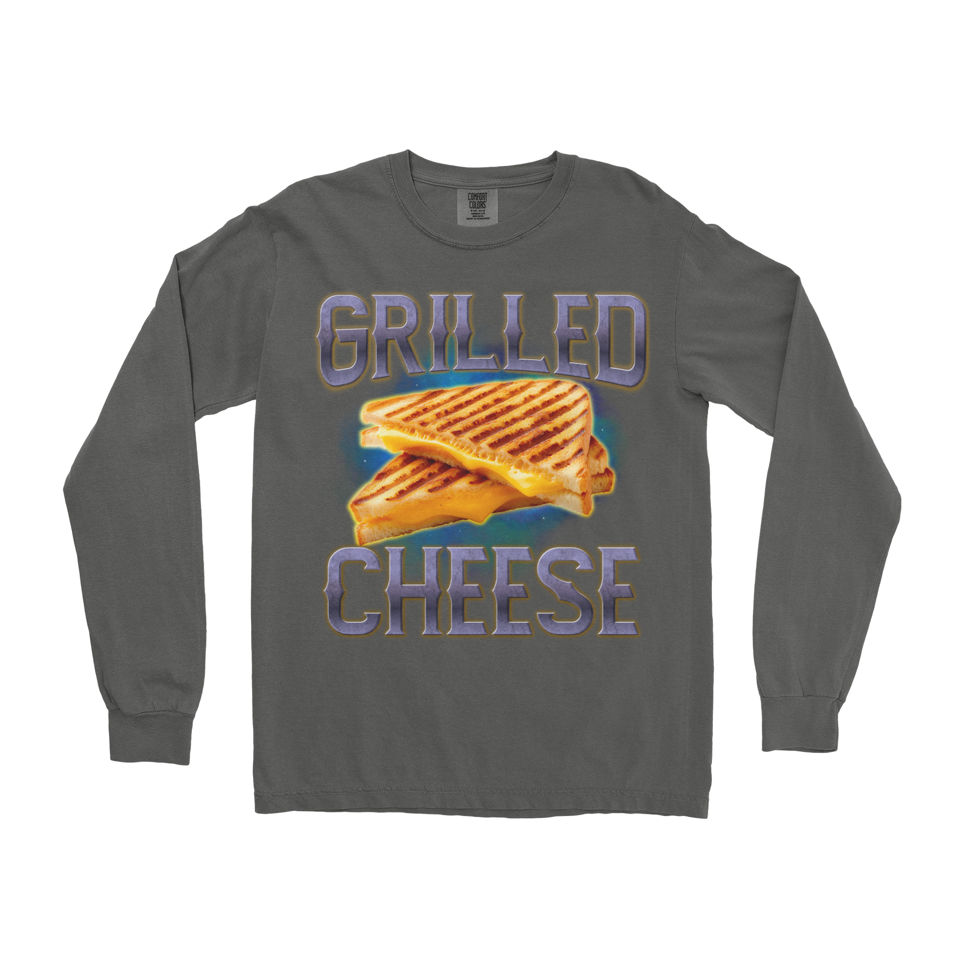 Comfort Colors Long Sleeve Grilled Cheese  in Pepper