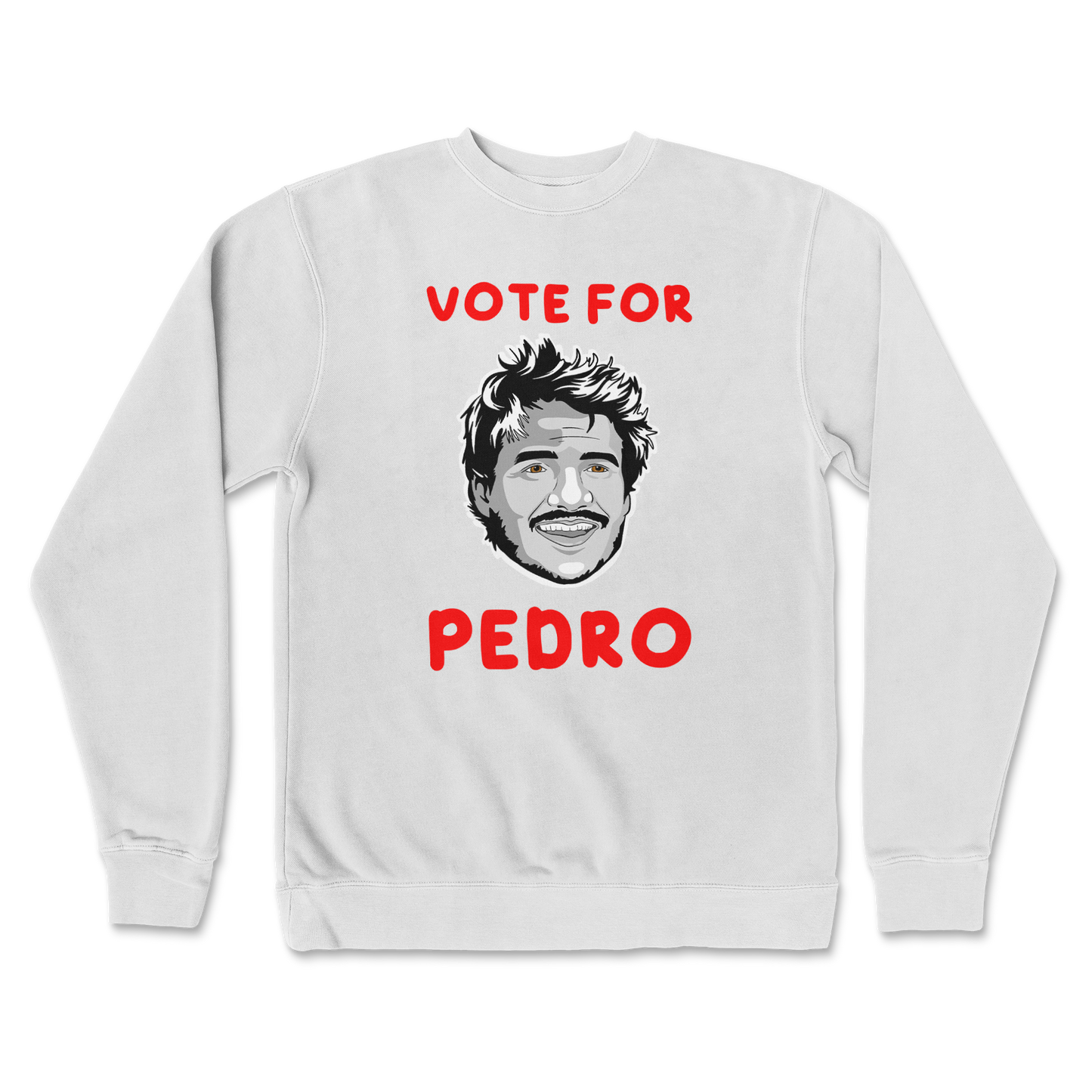 Independent Clothing Co. Crew Neck Vote For Pedro in White