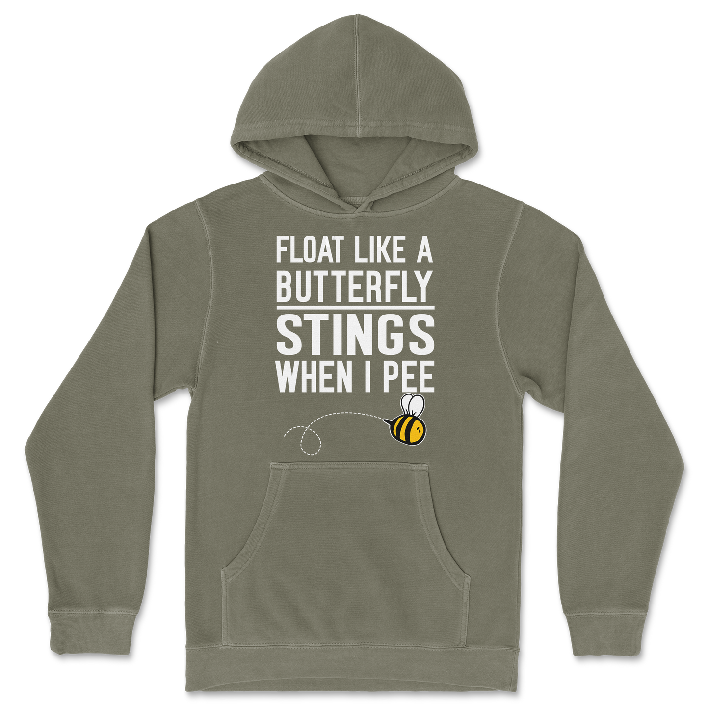 Independent Clothing Co. Hoodie Stings When I Pee in Olive