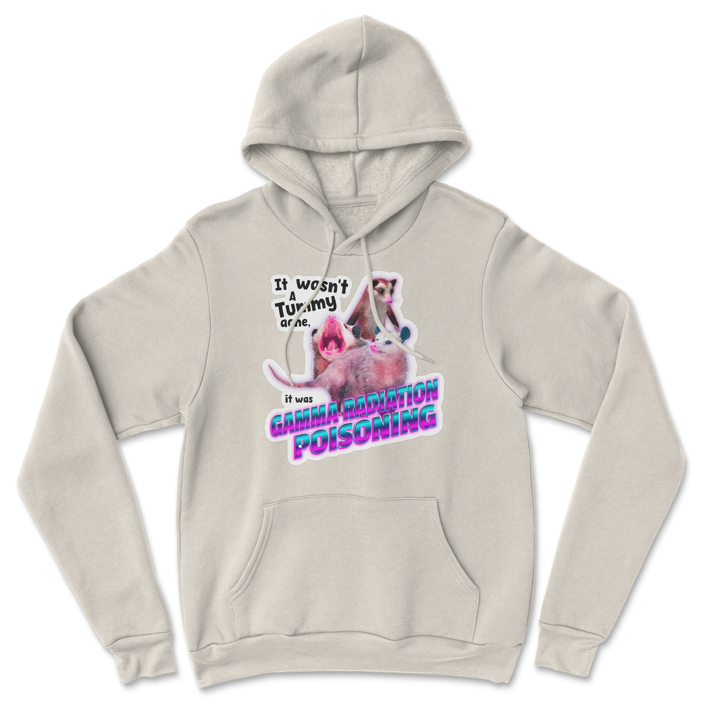 The Nice Shirt Hoodie Possum Radiation in Sand