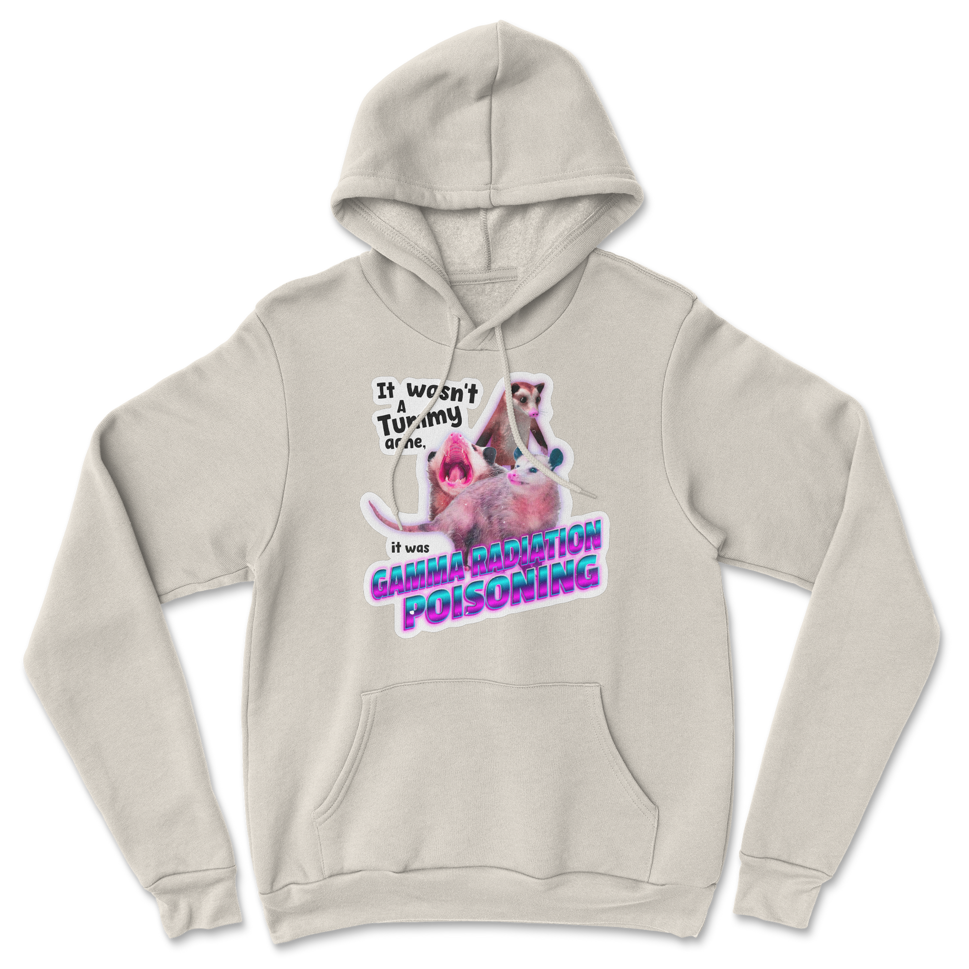 The Nice Shirt Hoodie Possum Radiation  in Sand