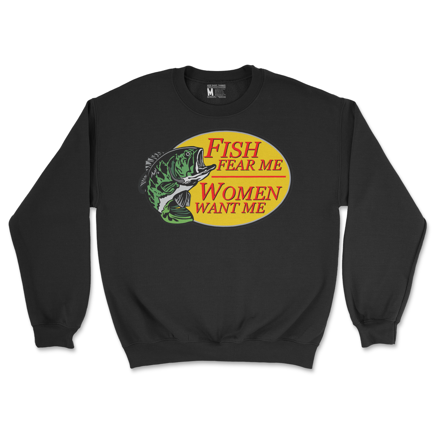 Gildan SoftStyle Crew Neck For The Fishermen in Black