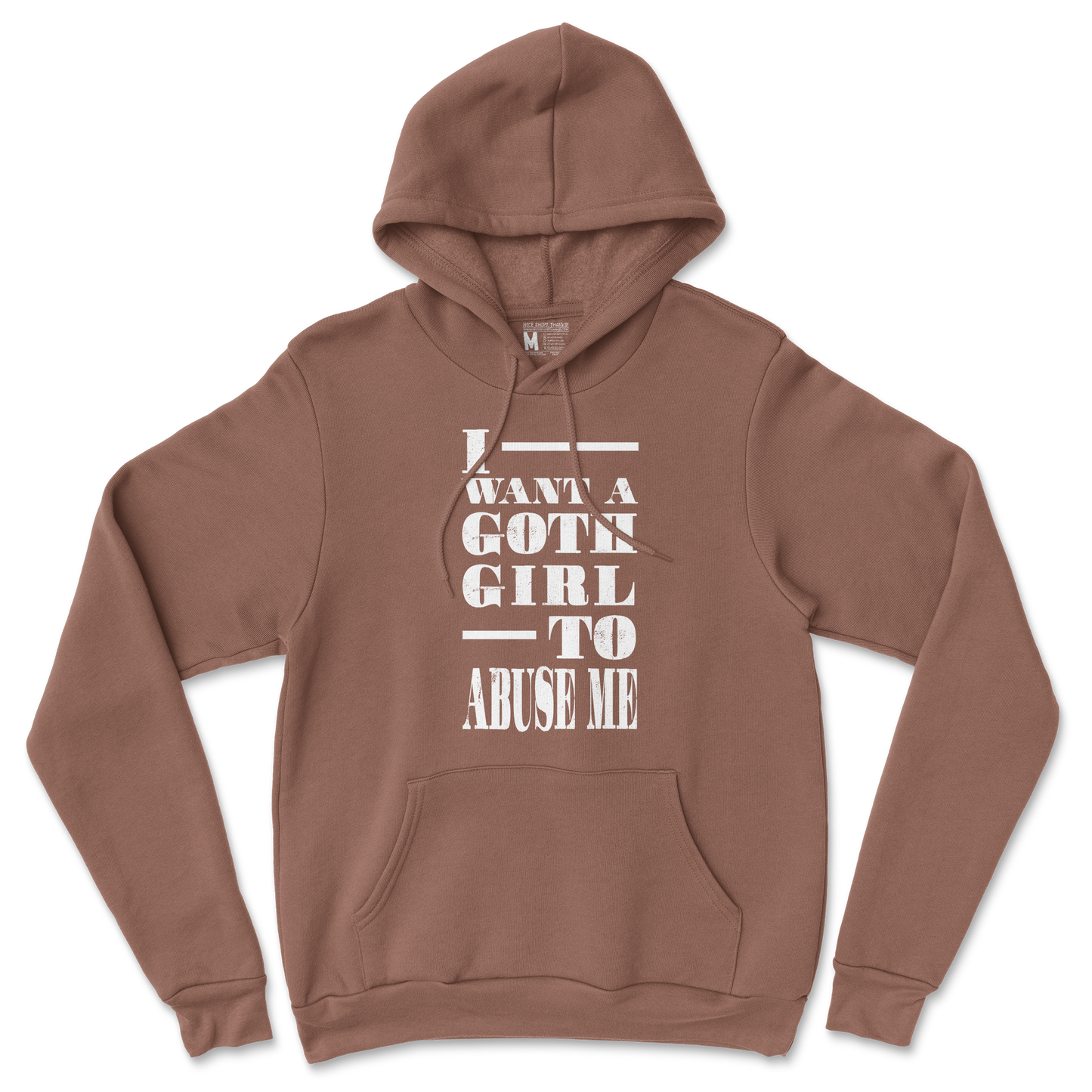 Gildan SoftStyle Hoodie I Want A Goth GF in Cocoa