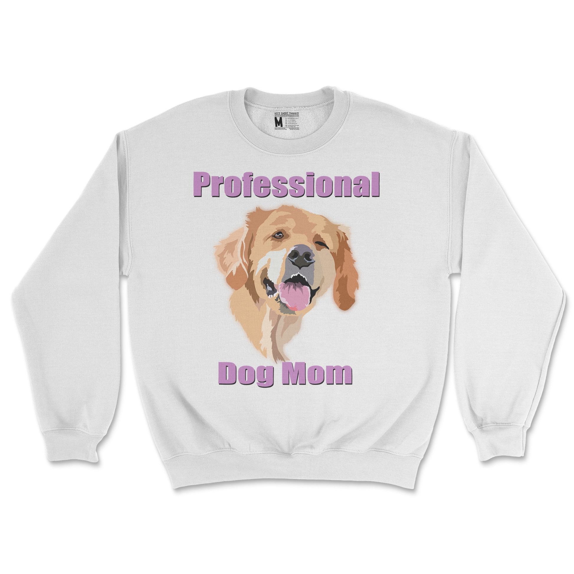 Gildan SoftStyle Crew Neck Dog Mom in White