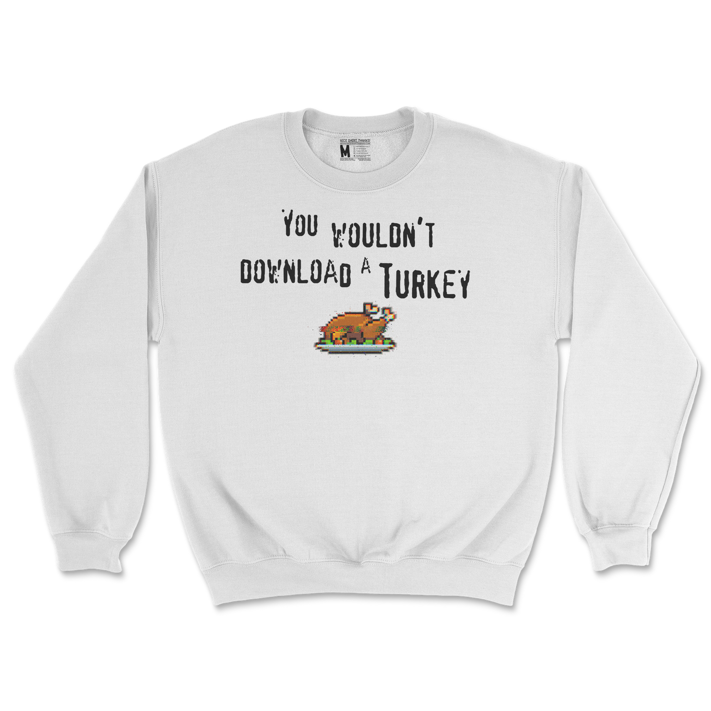 Gildan SoftStyle Crew Neck Downloadable Turkey  in White