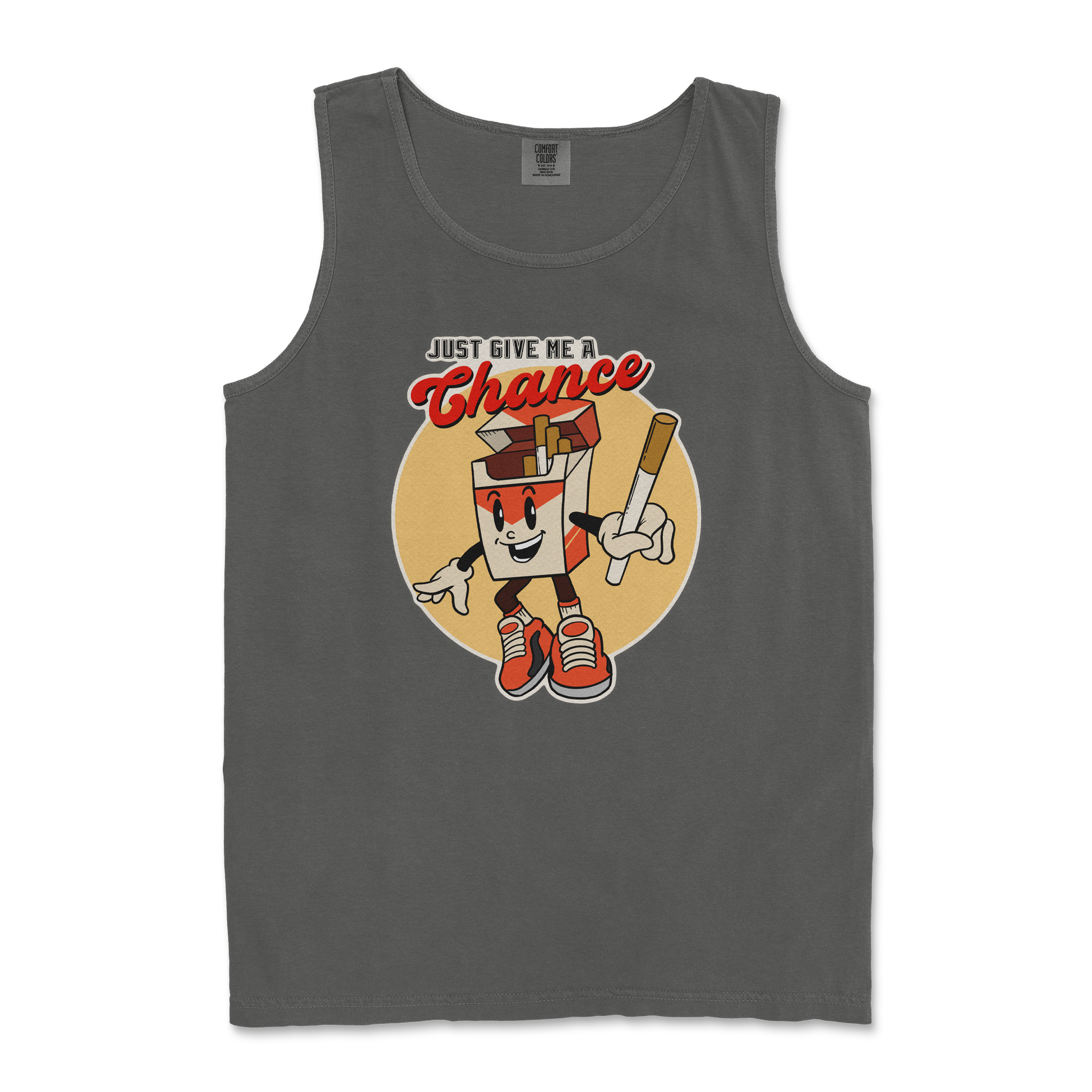 Comfort Colors Tank Top Vintage Cigarette in Pepper