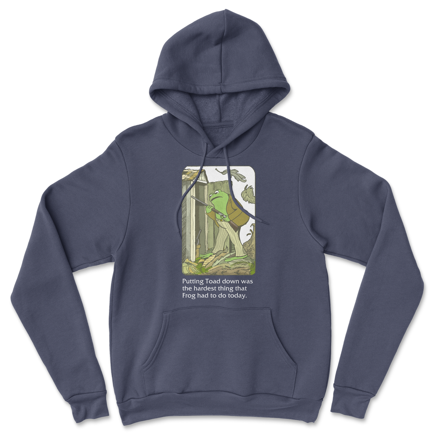 The Nice Shirt Hoodie Frog and Toad in Navy