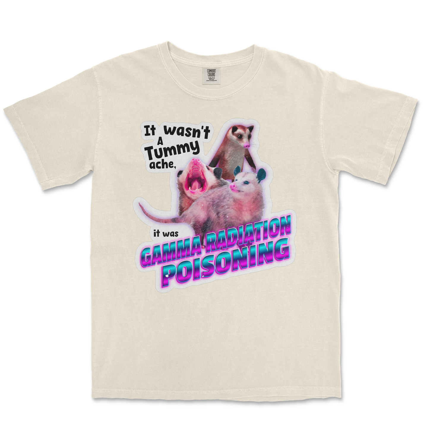 Comfort Colors T-Shirt Possum Radiation in Ivory