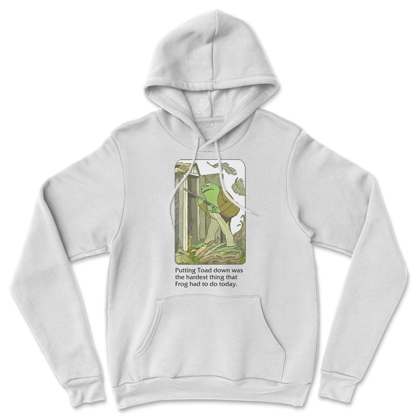 The Nice Shirt Hoodie Frog and Toad in White