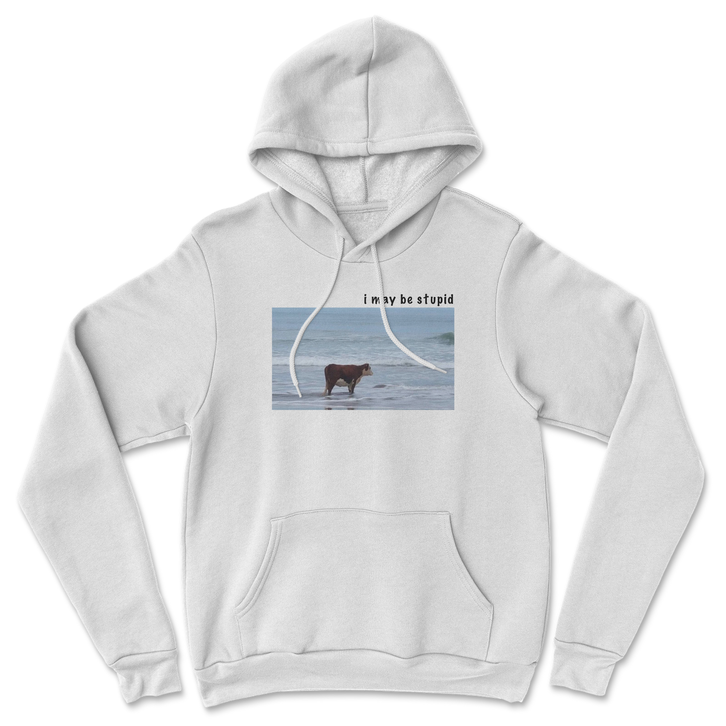 Heavy Blend Hoodie Stupid in White