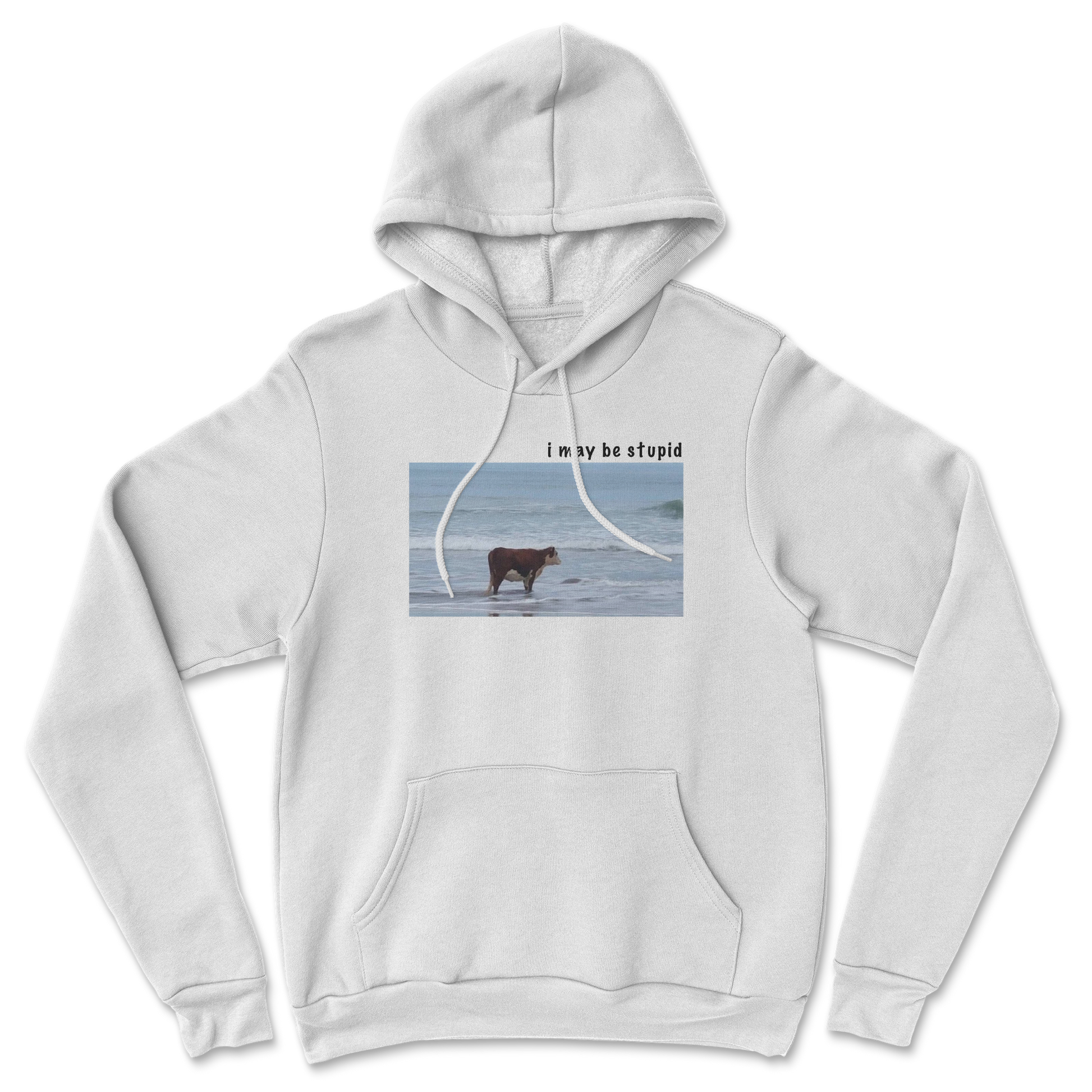 Heavy Blend Hoodie Stupid in White