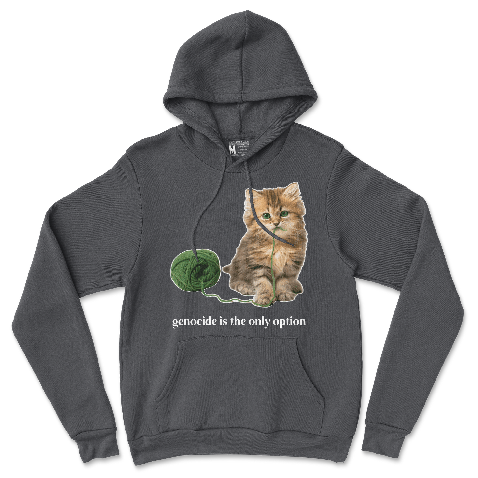 Gildan SoftStyle Hoodie Genocide Kitty  in Black
