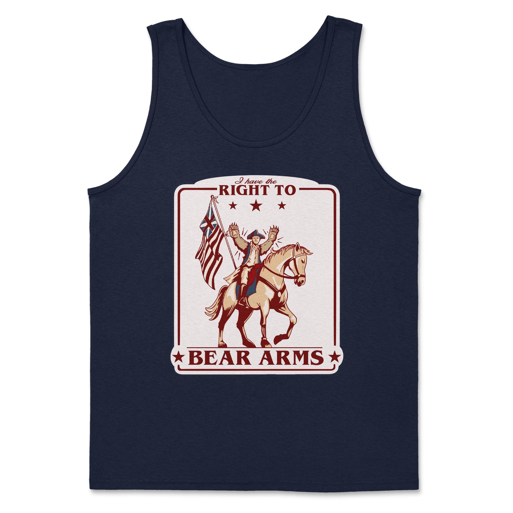 Heavy Blend Tank Top Right to Bear Arms in Navy