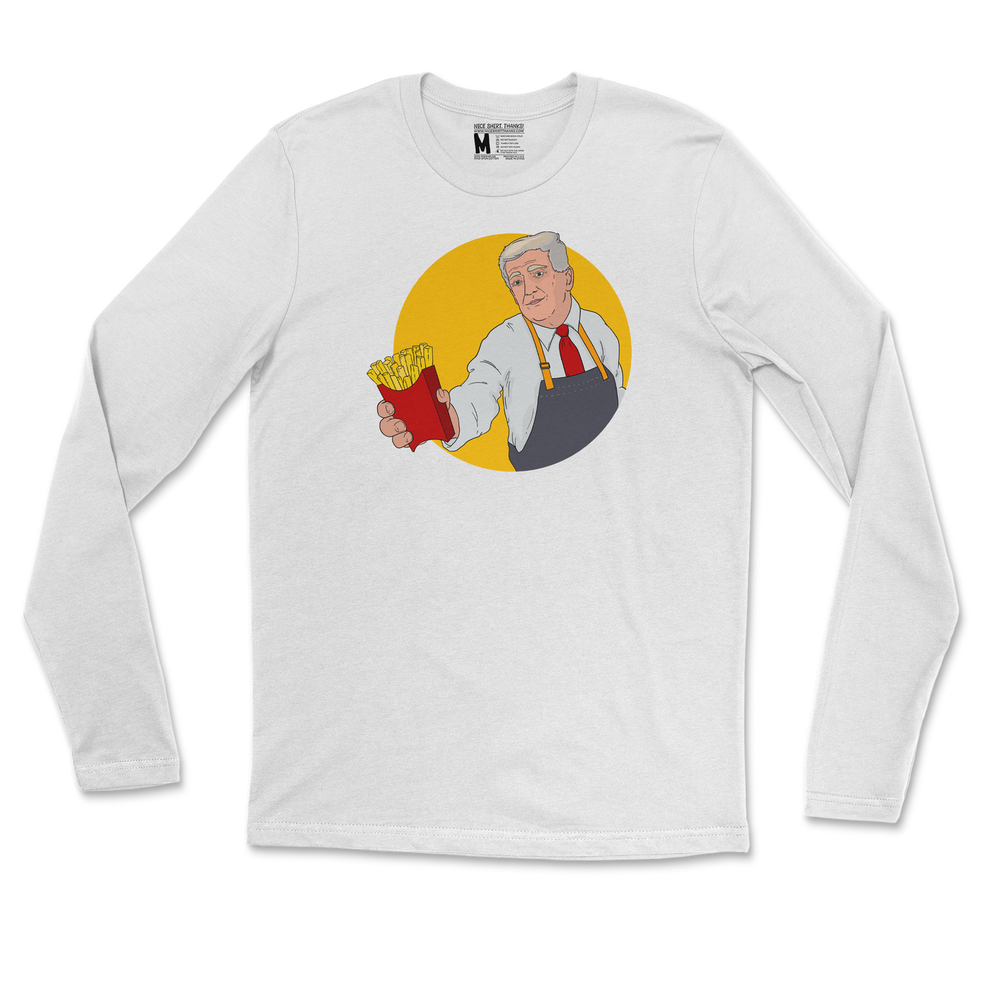 Gildan SoftStyle Long Sleeve McTrump in White
