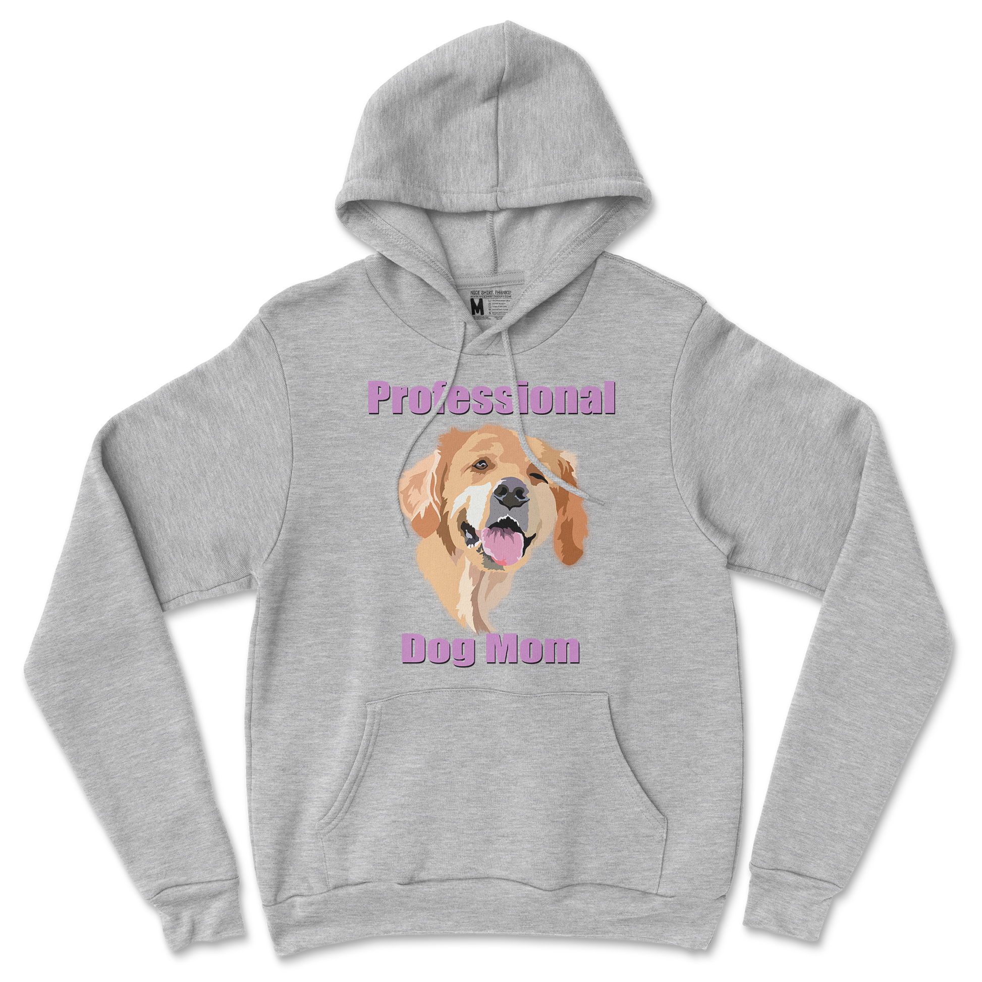 Gildan SoftStyle Hoodie Dog Mom in Sports Grey