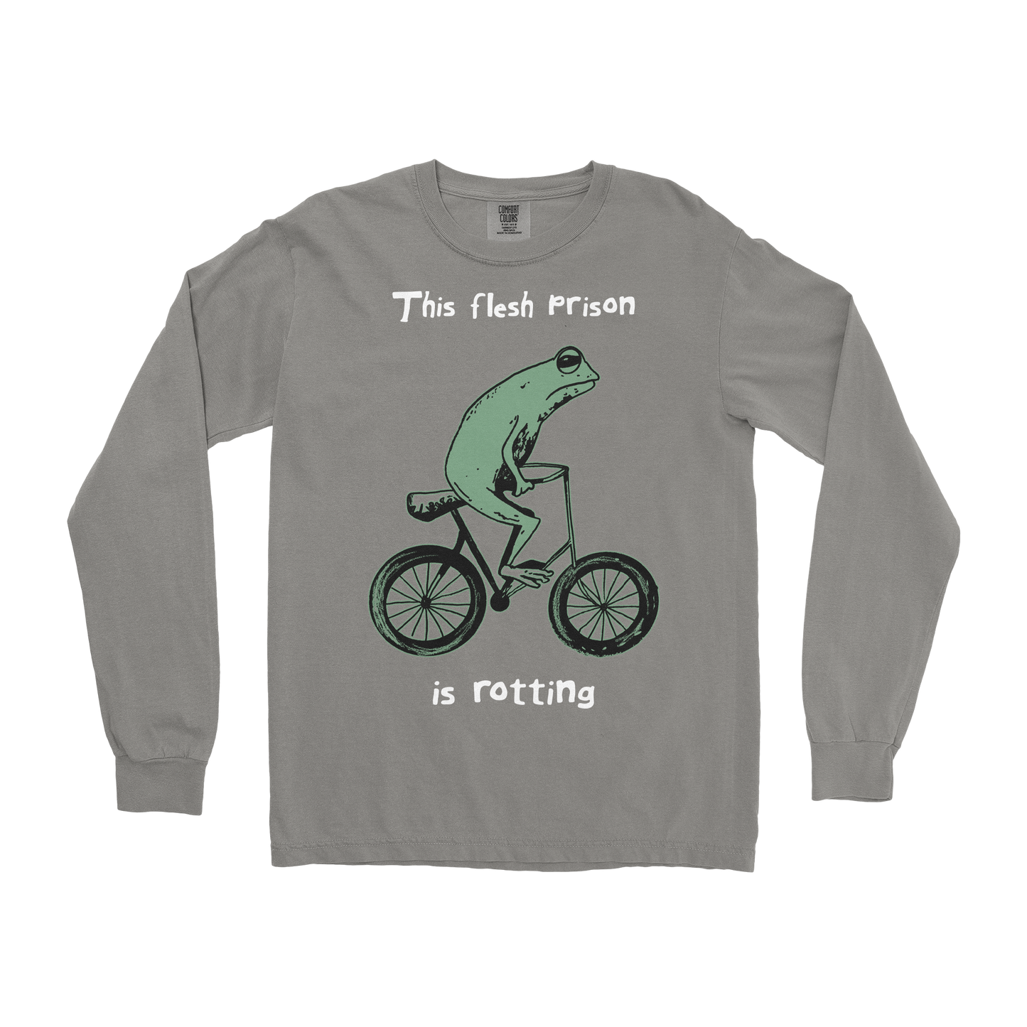 Comfort Colors Long Sleeve Flesh Prison in Grey