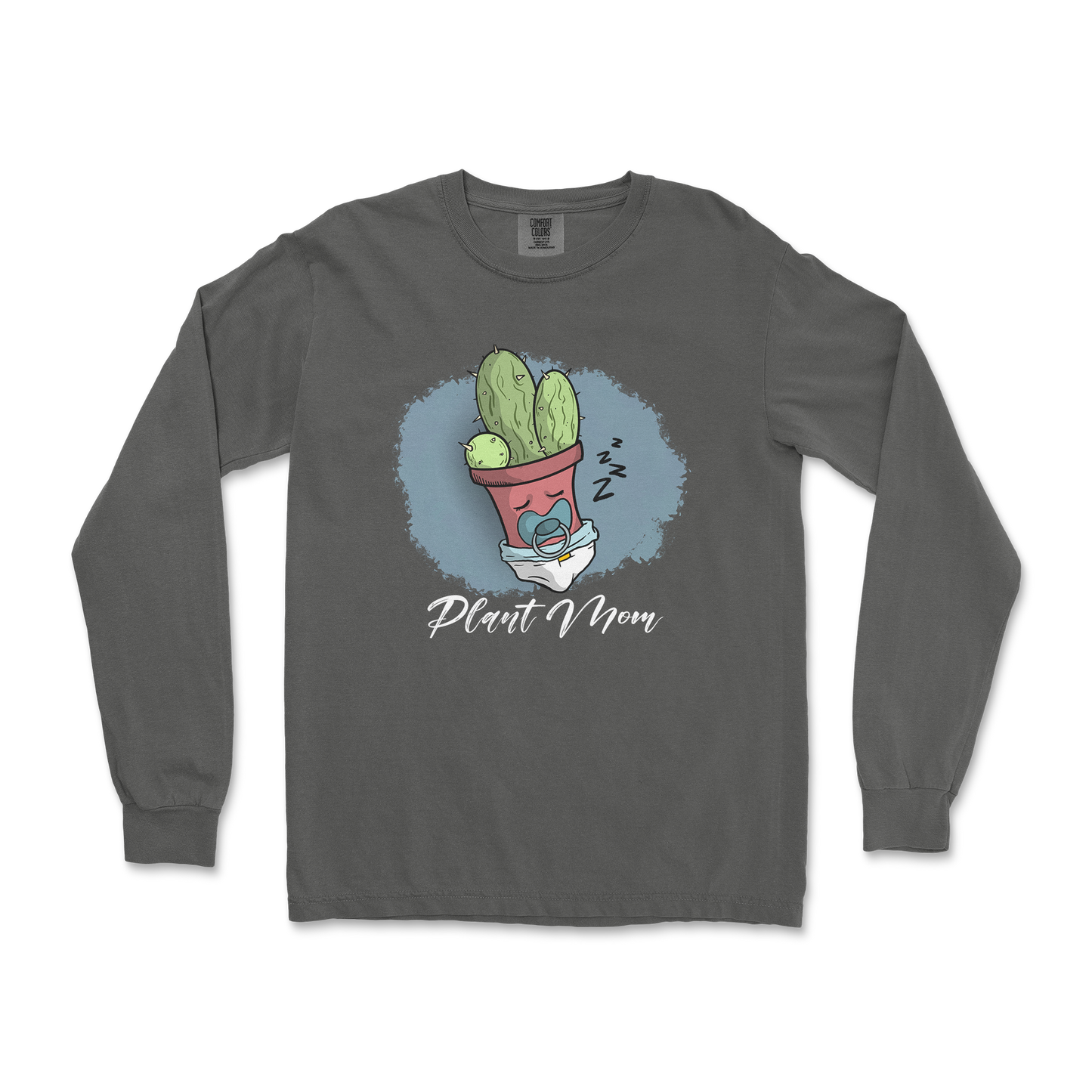 Comfort Colors Long Sleeve Plant Mom 2 in Pepper
