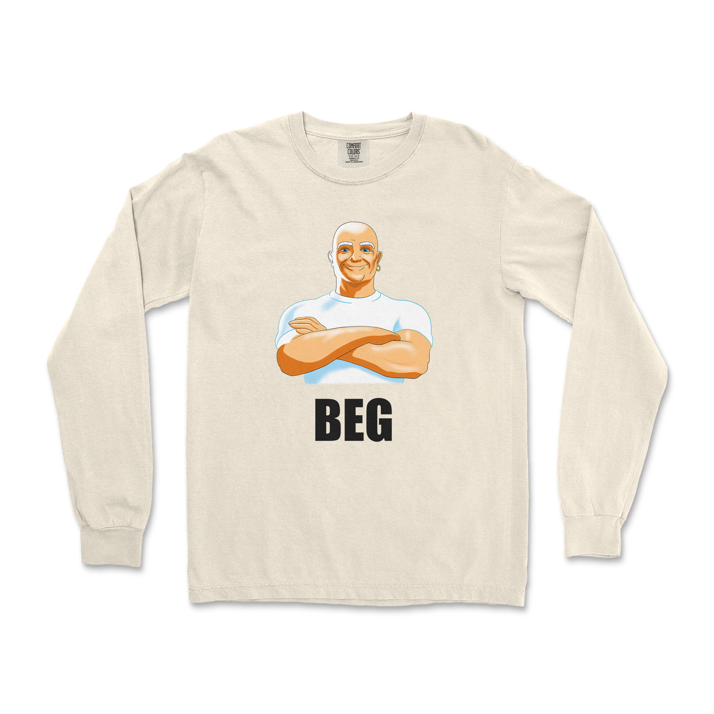 Comfort Colors Long Sleeve Beg in Ivory