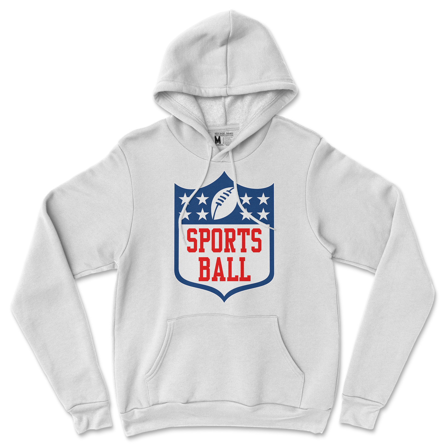 Gildan SoftStyle Hoodie Sports Ball in White