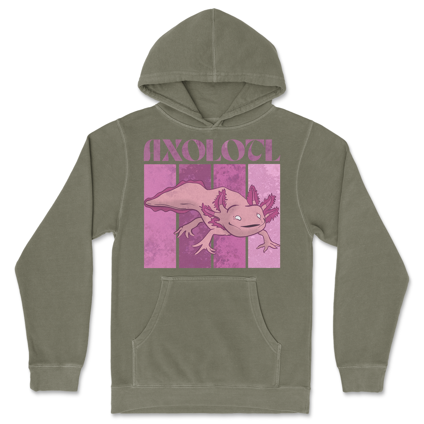 Independent Clothing Co. Hoodie Axolotl in Olive