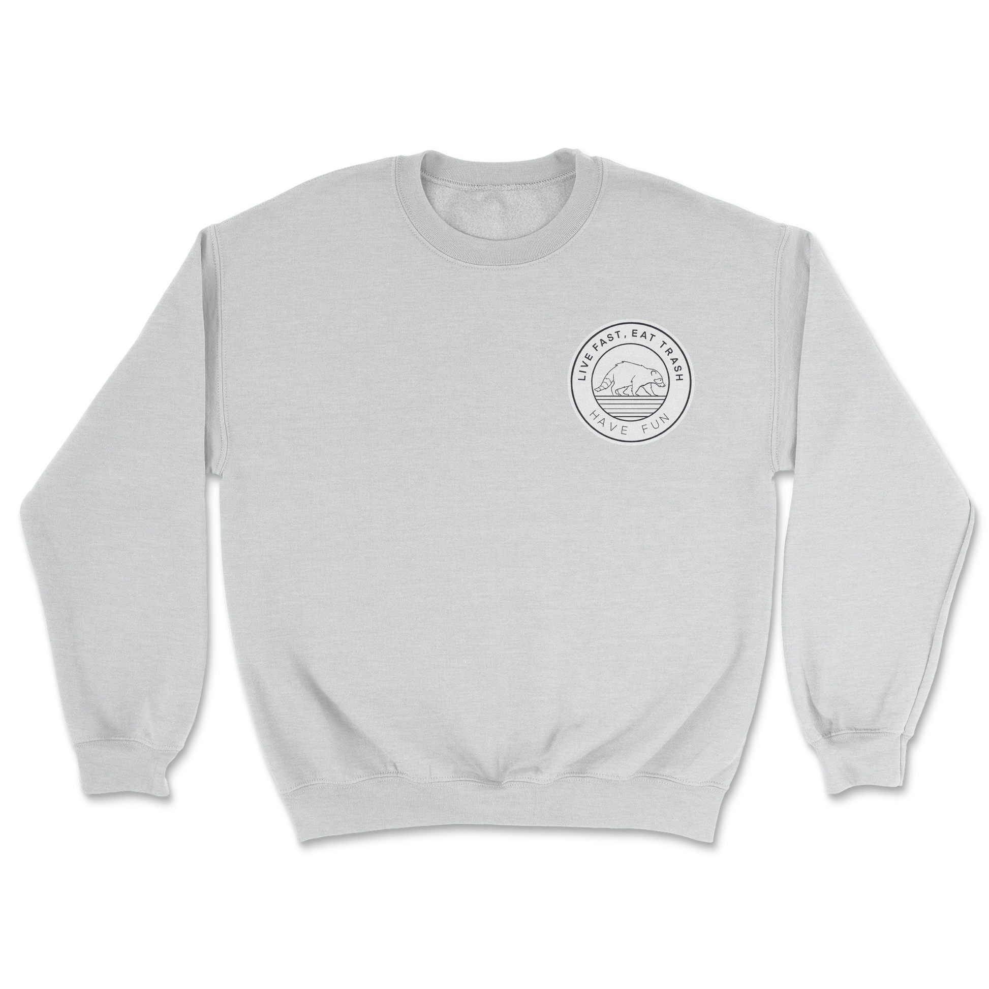 Heavy Blend Crew Neck Raccoon Logo  in Sports-Grey