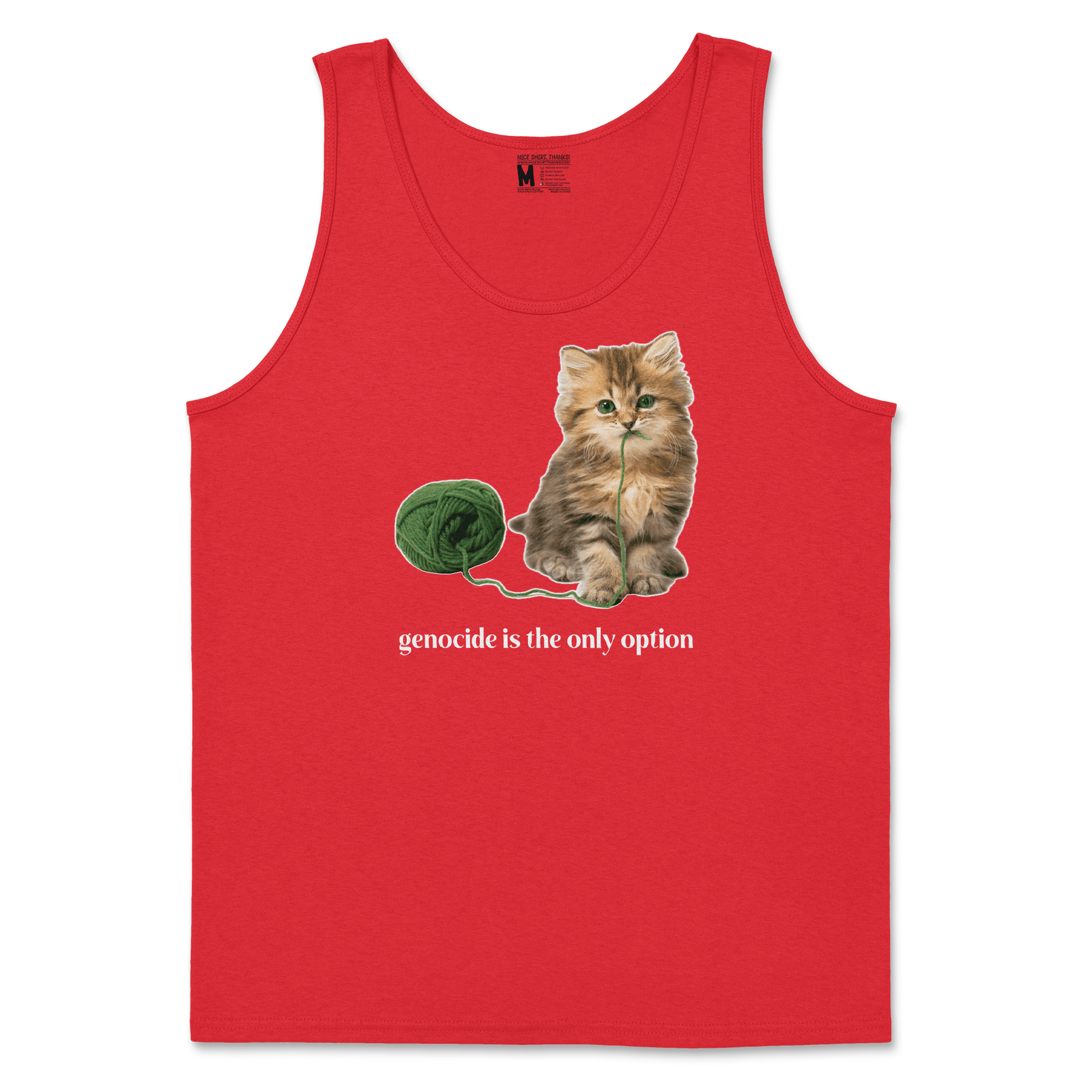 Gildan SoftStyle Tank Top Genocide Kitty  in Red