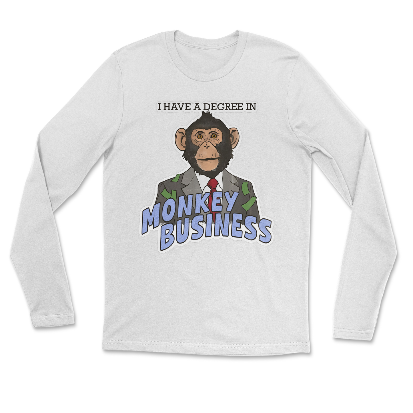 Heavy Blend Long Sleeve Monkey Business in White
