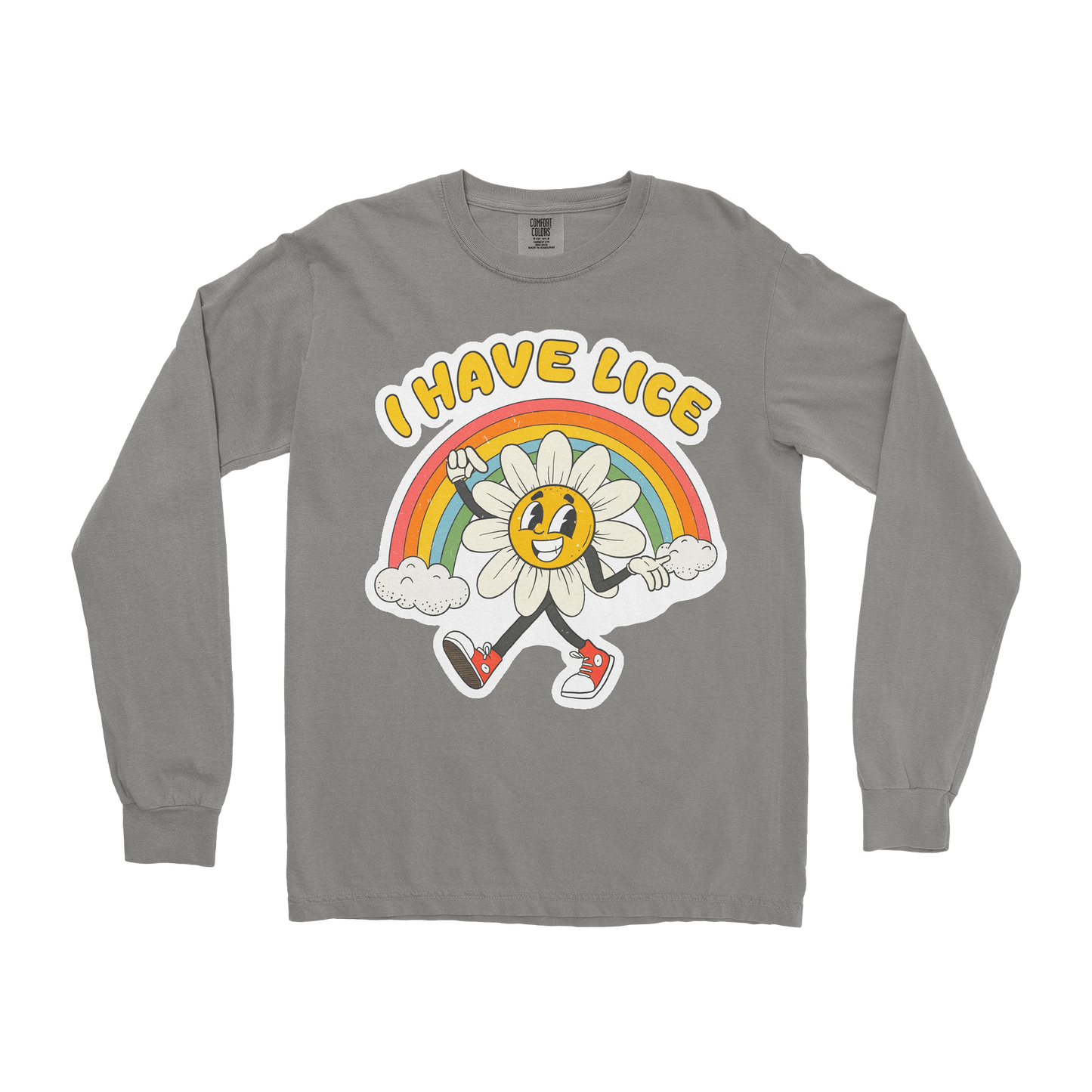 Comfort Colors Long Sleeve Lice in Grey