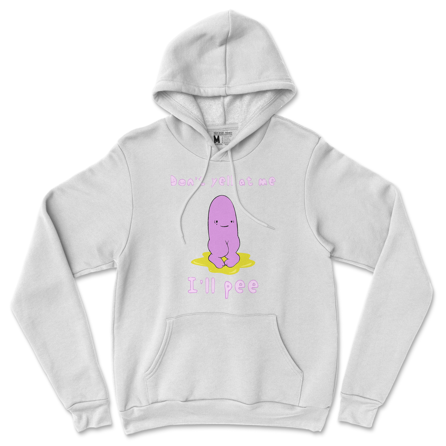 Gildan SoftStyle Hoodie Dont Yell 2 in White