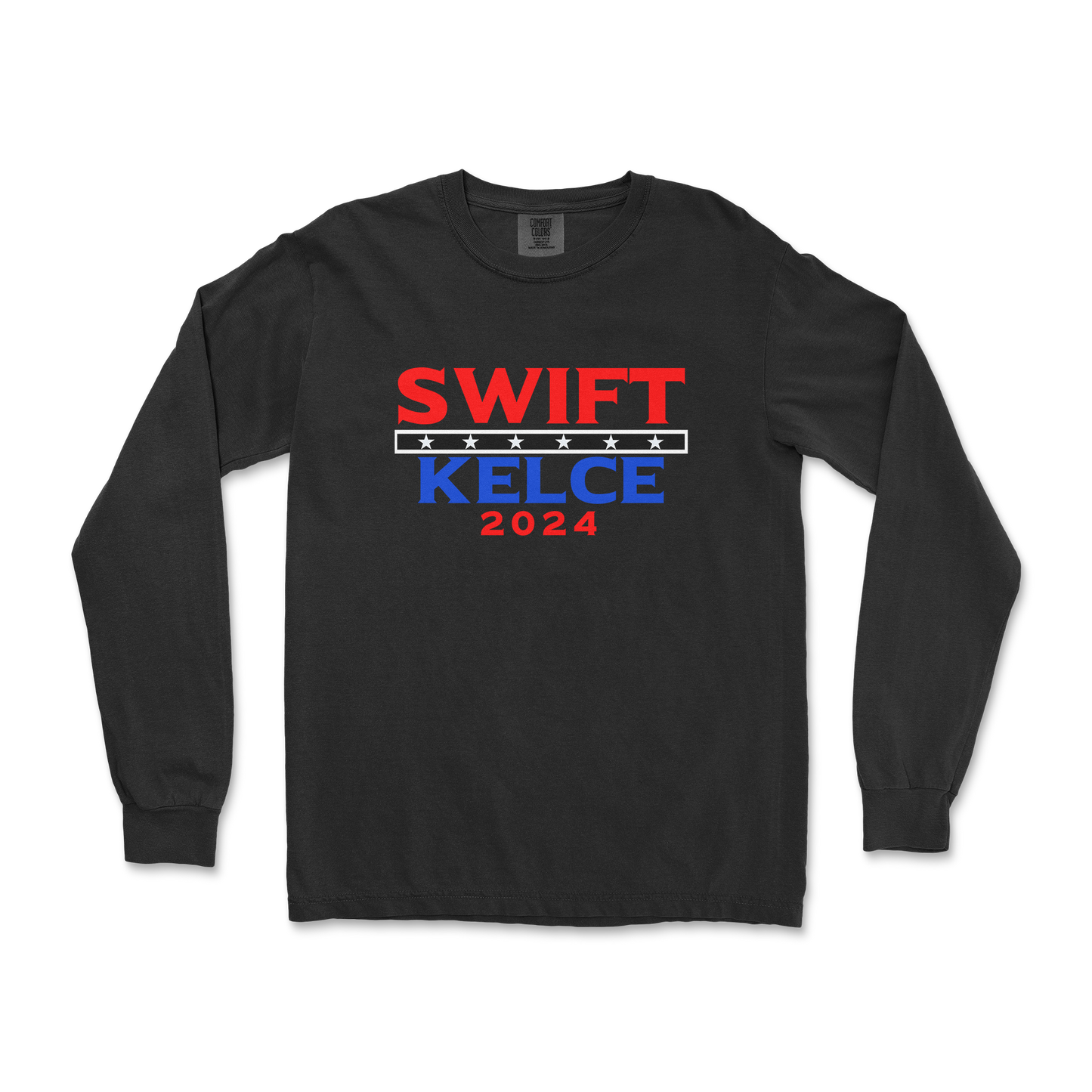 Comfort Colors Long Sleeve Swift Kelce 2024 in Black